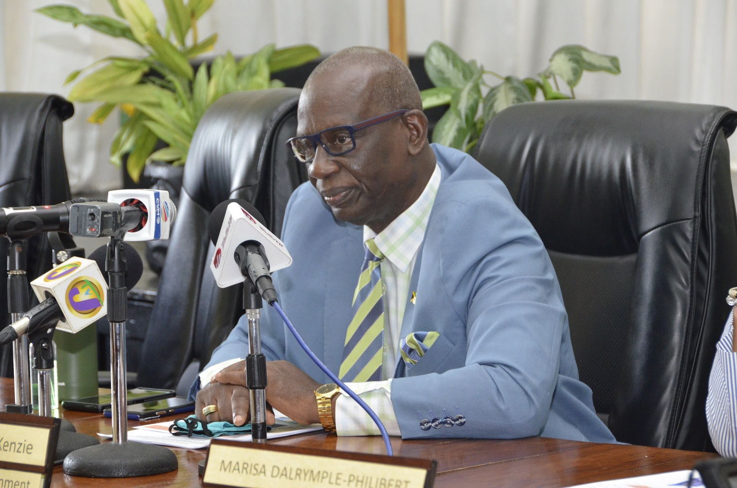 Minister of Local Government and Rural Development, Hon. Desmond McKenzie, addresses a special meeting of the Trelawny Municipal Corporation on Thursday (July 8).