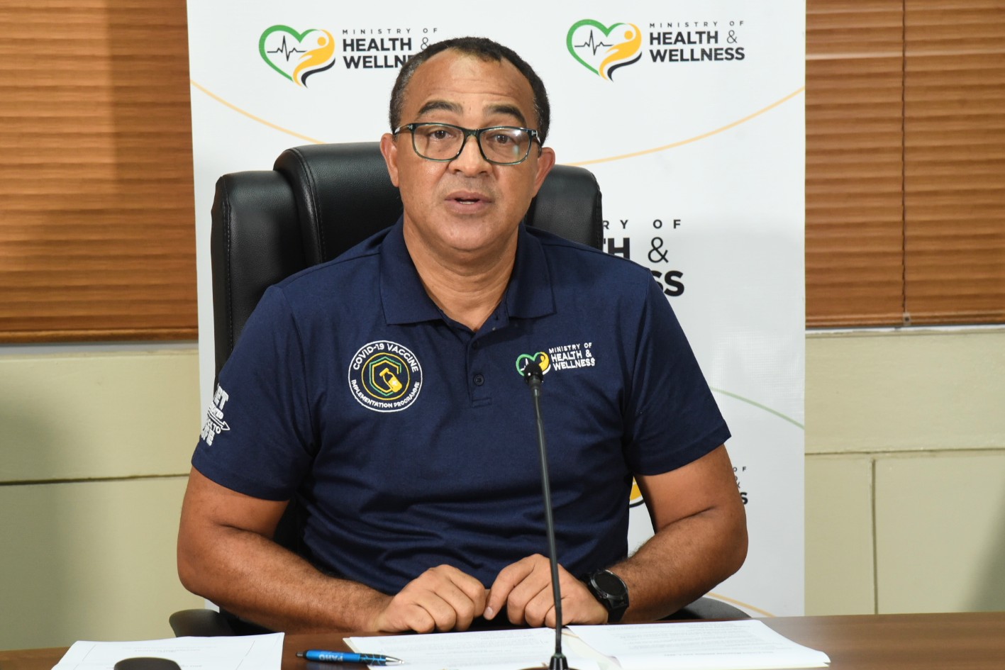 Minister of Health and Wellness, Dr. the Hon. Christopher Tufton,  addresses yesterday