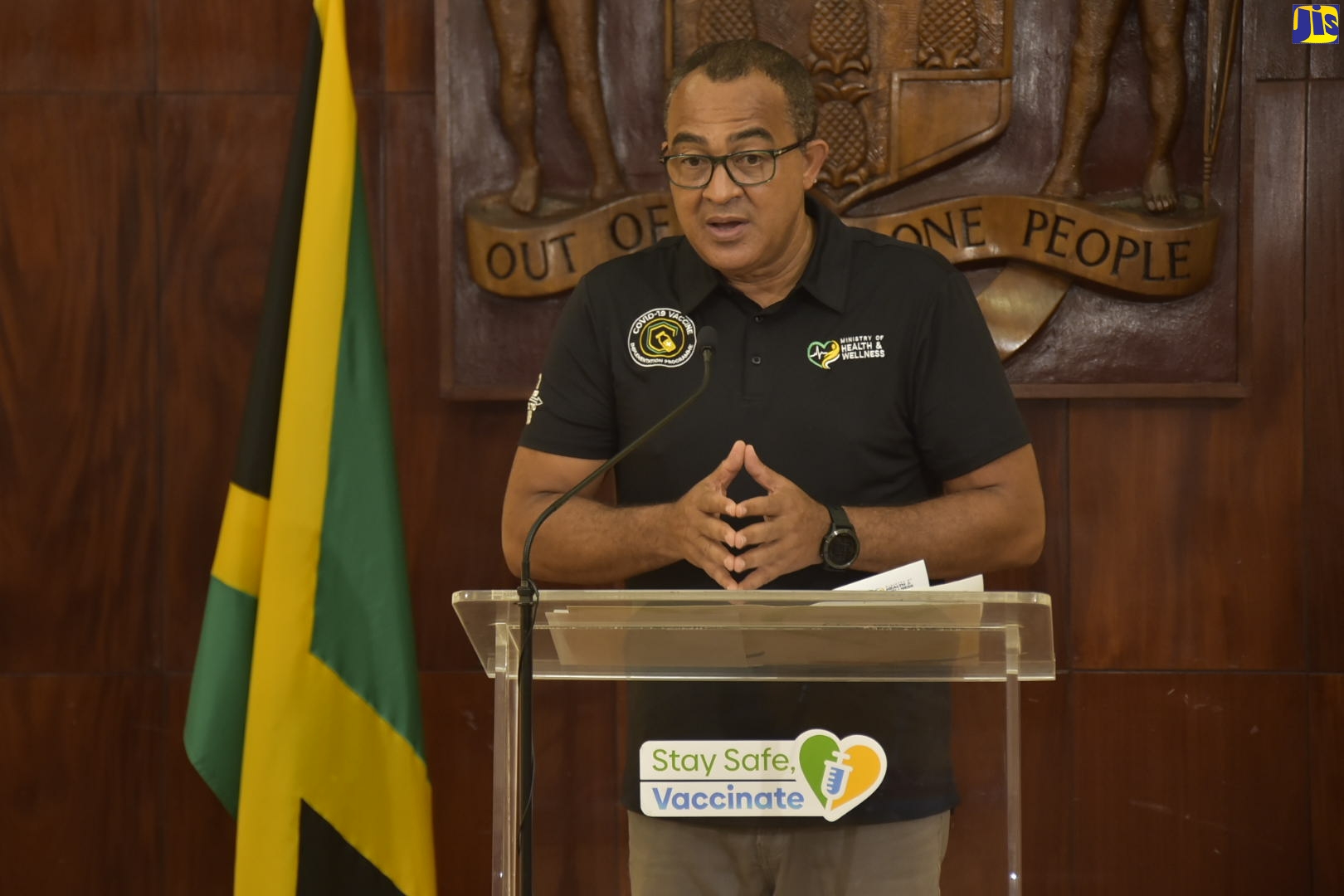 Minister of Health and Wellness, Dr. the Hon. Christopher Tufton, speaking during a virtual press conference hosted by the Ministry of Education, Youth and Information on August 19.