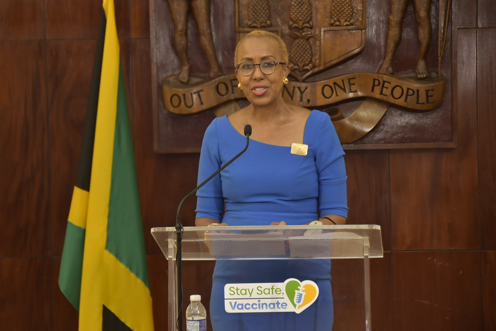 Minister of Education, Youth and Information, Hon. Fayval Williams, addresses a virtual press conference hosted by her Ministry on Thursday (August 19). 

