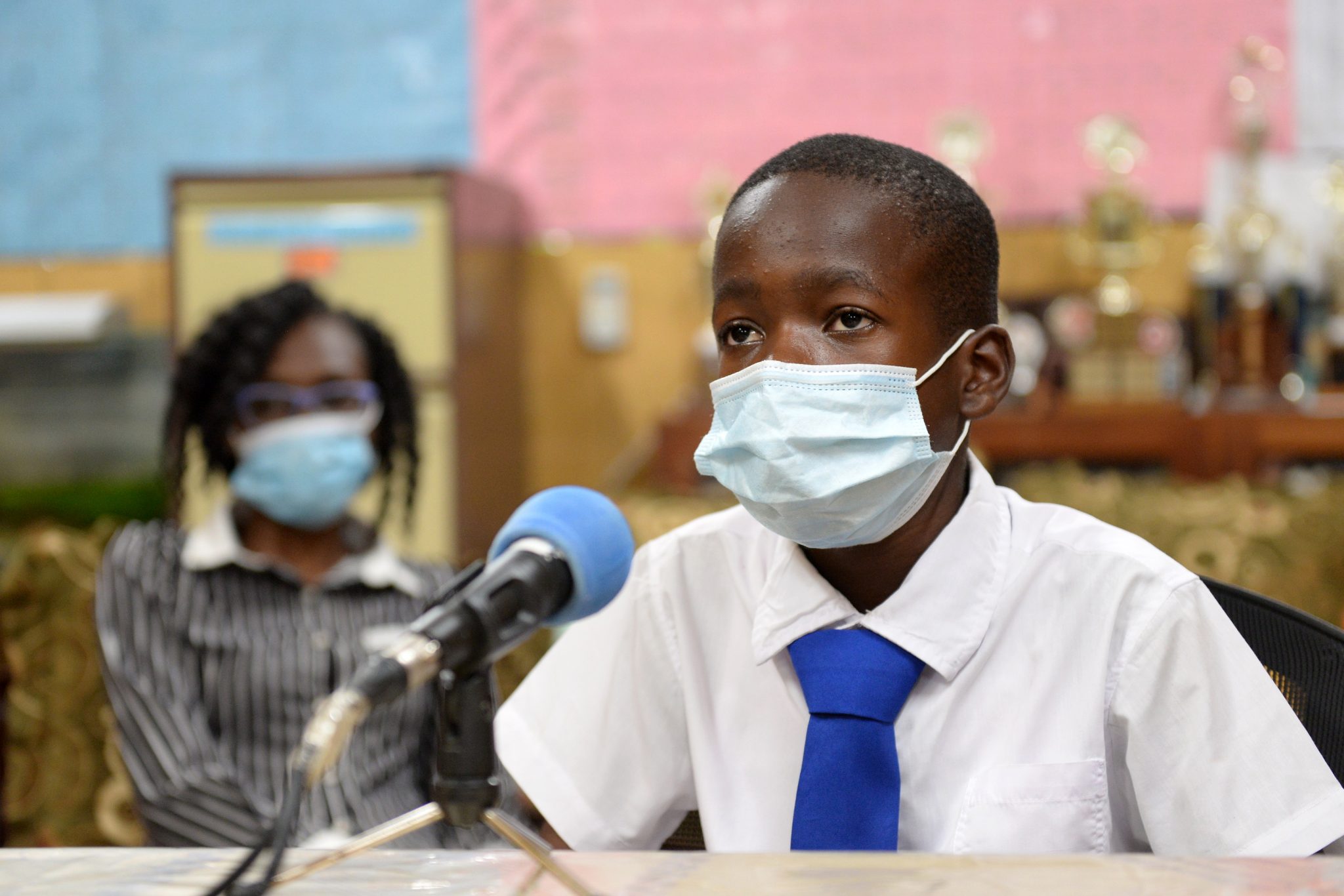 Deshawn Bryan, speaks in an interview with JIS News at his former school, the St. John's Primary School in St. Catherine.