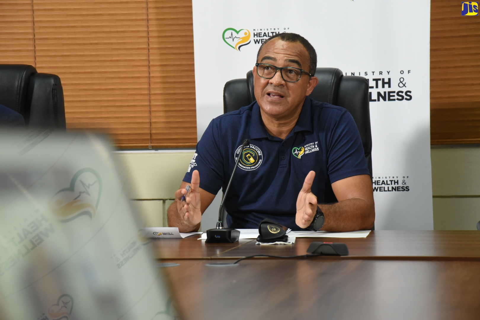 Minister of Health and Wellness, Dr. the Hon. Christopher Tufton, addressing the virtual COVID Conversations press conference on August 12.