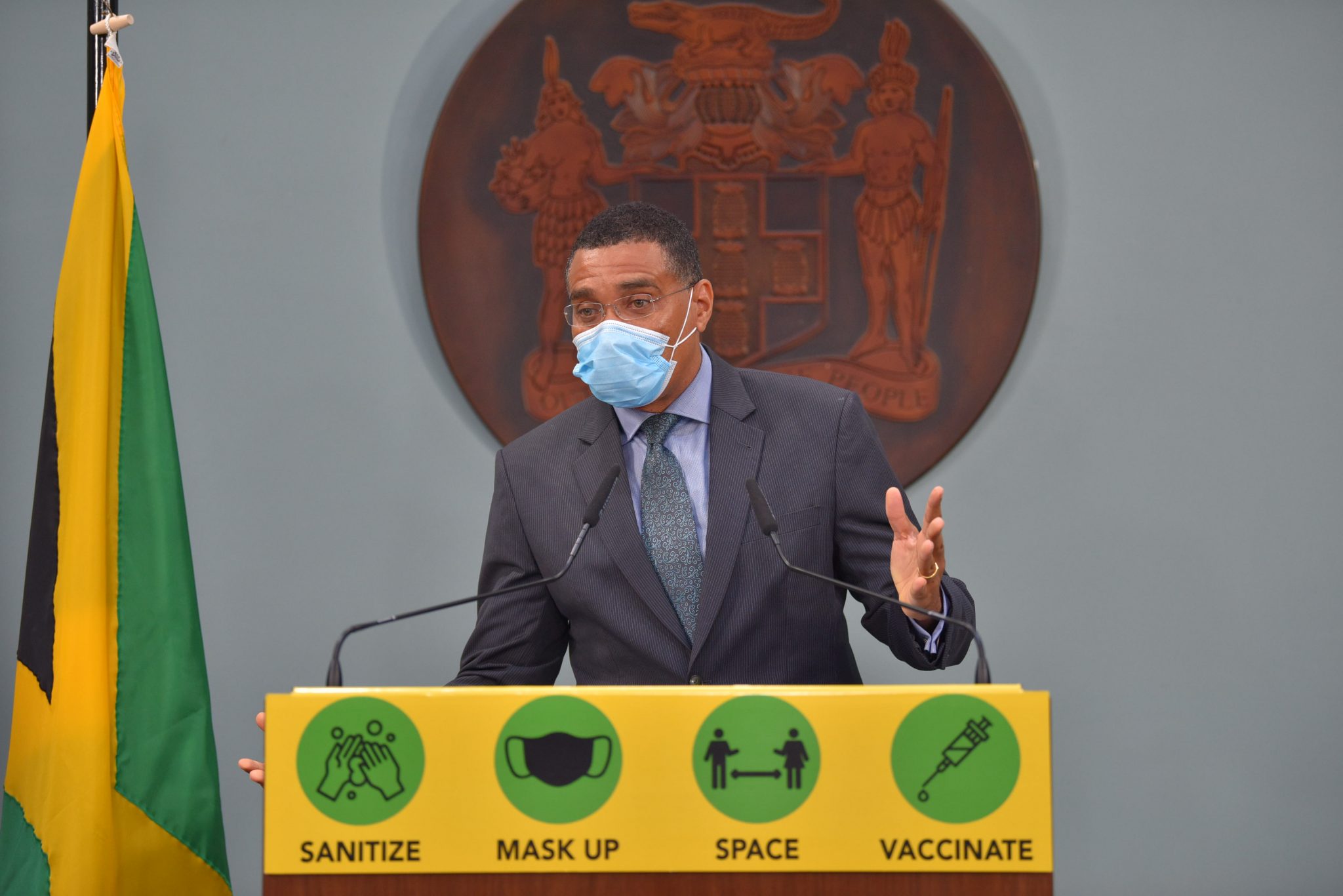 Prime Minister, the Most Hon. Andrew Holness, addressing a virtual press conference on Thursday (August 19). 