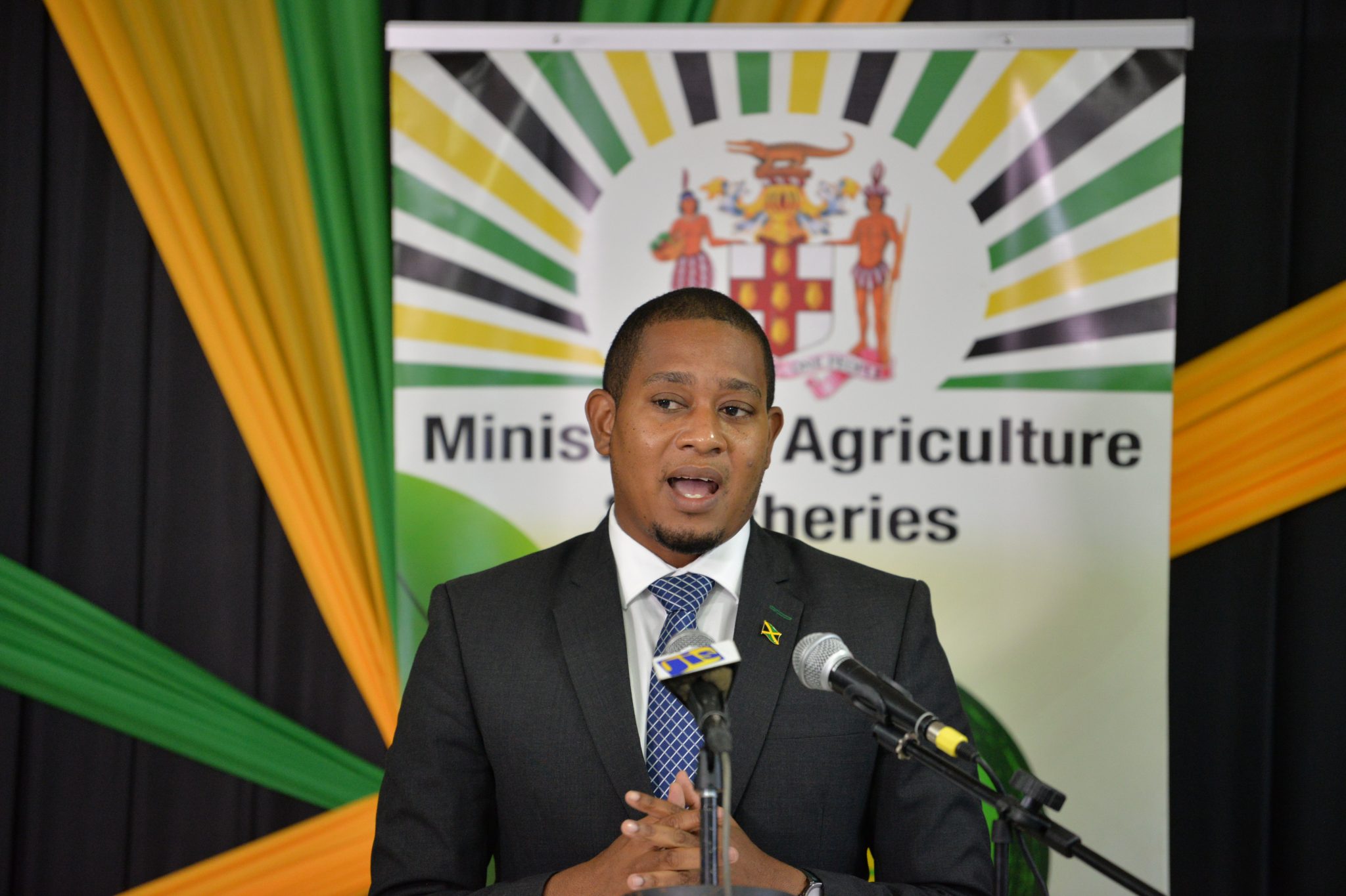 Minister of Agriculture and Fisheries, Hon. Floyd Green, addresses a virtual press conference on Wednesday (August 25).