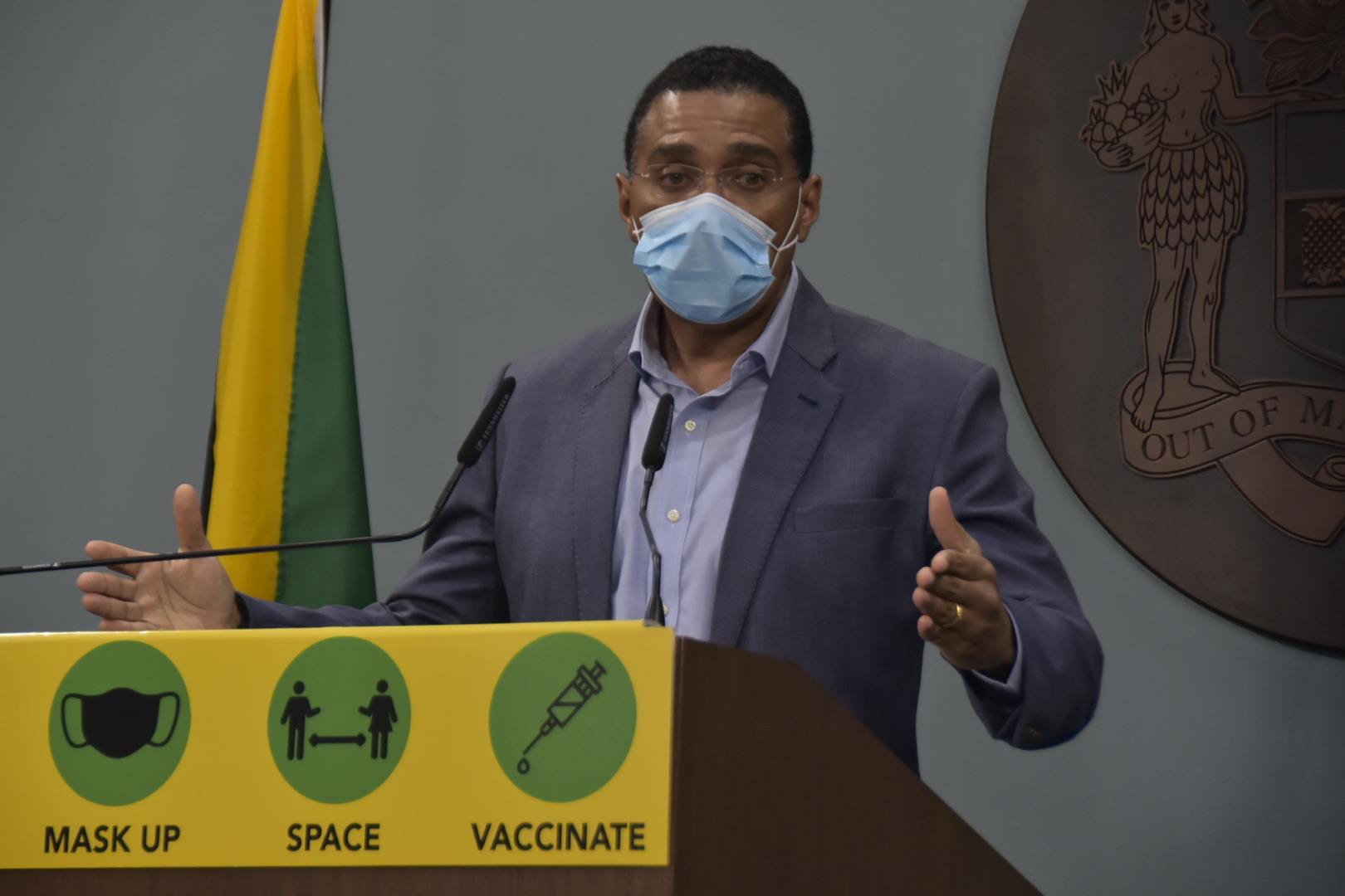 Prime Minister, The Most Hon. Andrew Holness, addresses a virtual press conference on Wednesday (September 1).  Photo: Donald De La Haye

