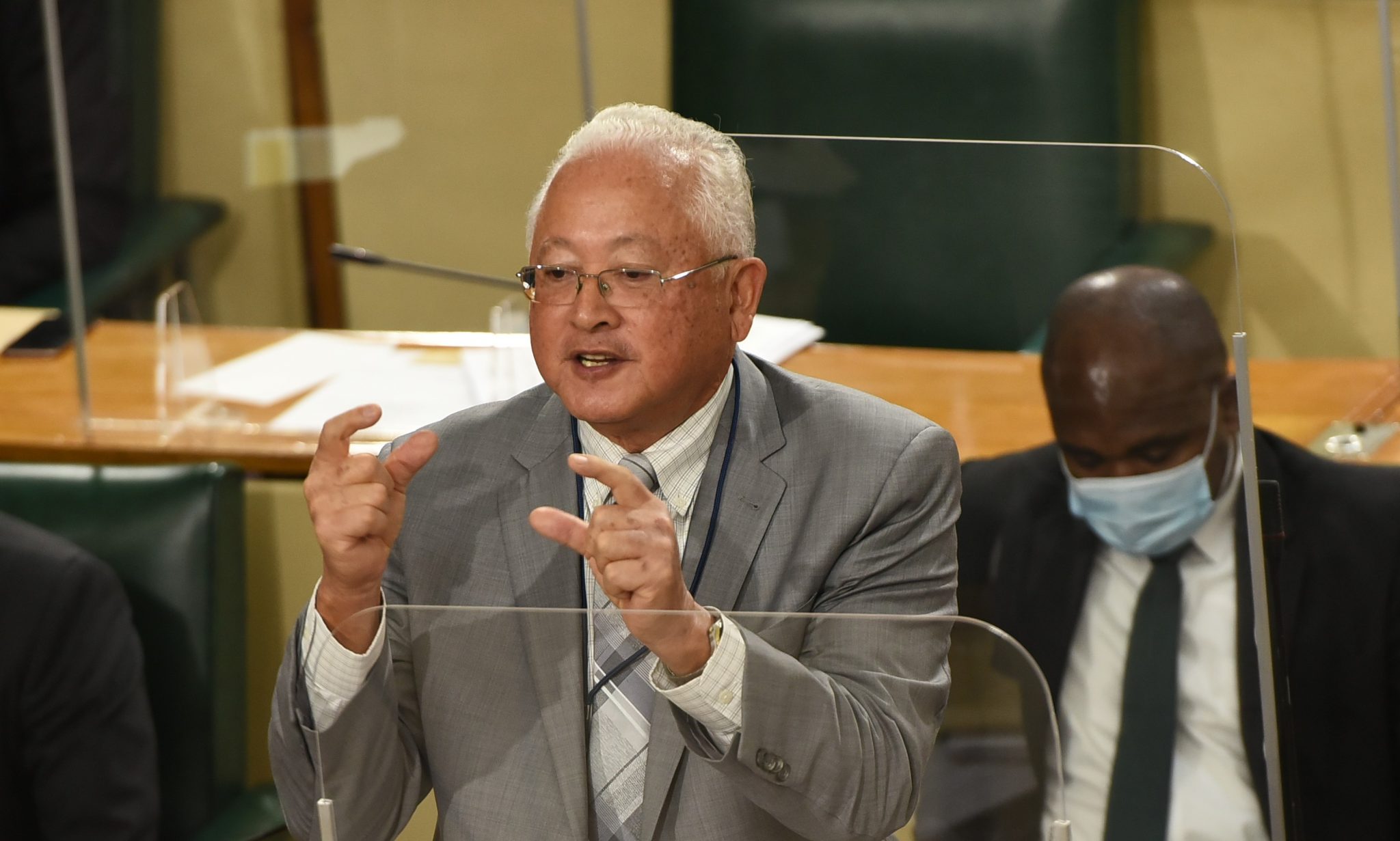 Minister of Justice, Hon. Delroy Chuck, makes a point as he opened the debate on the National Identification and Registration Act, during the sitting of the House of Representatives on September 21.

 

 