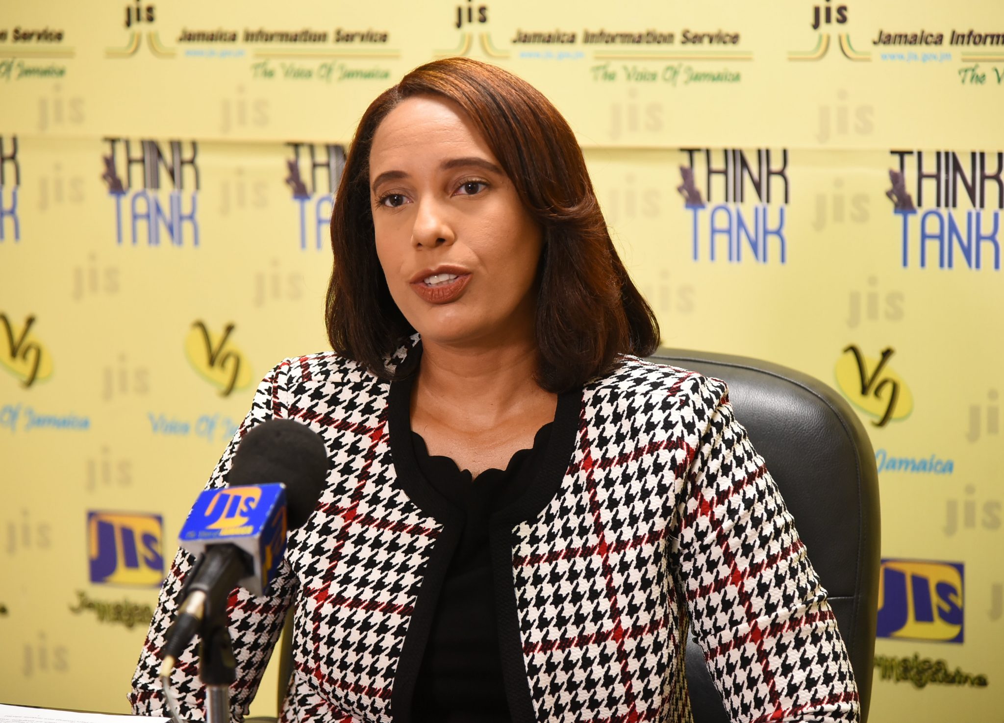 Unit Head, Special Projects Unit, Surveys Division, Statistical Institute of Jamaica (STATIN), Philone Mantock, speaking at a recent Jamaica Information Service (JIS) Think Tank at the Agency’s head office. Photo: Rudranath Fraser

