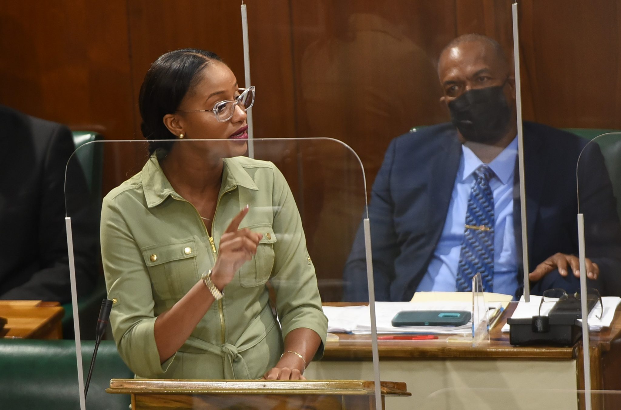 Member of Parliament for Manchester Central, Rhoda Moy Crawford, makes her contribution to the 2021/22 Constituency Debate in the House of Representatives, on September 21.
