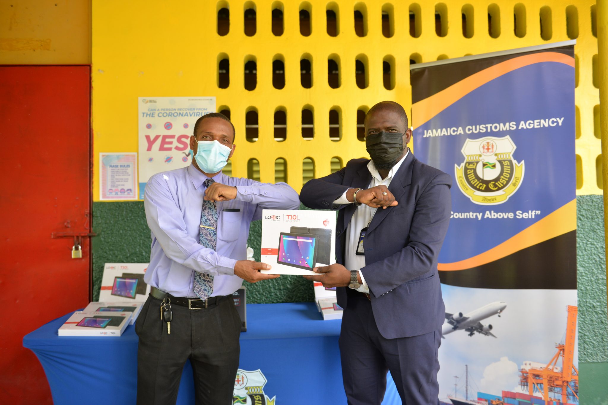 Jamaica Customs Donates 60 Tablets To Two Primary Schools