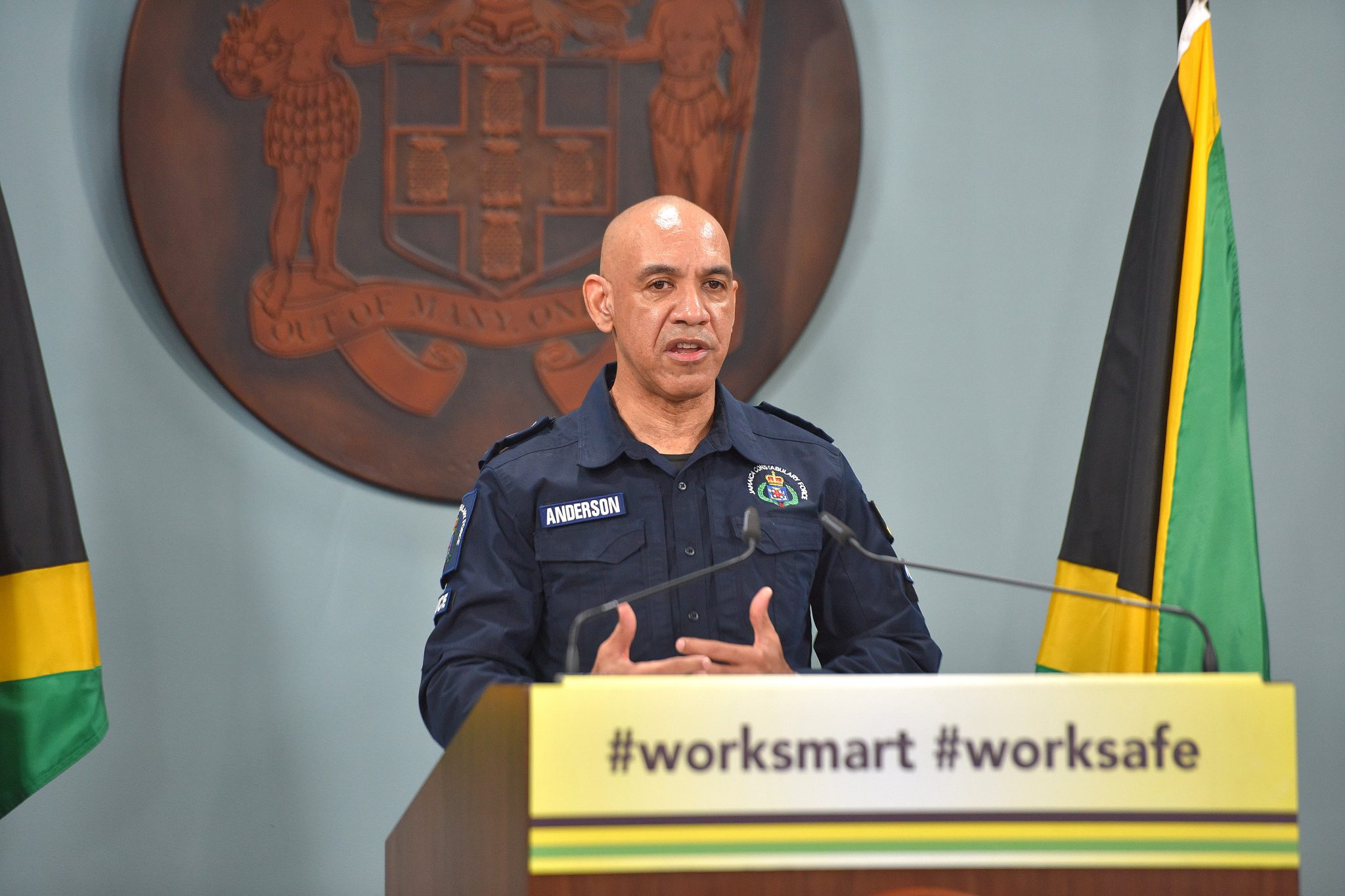 Commissioner of Police, Major General Antony Anderson. 

