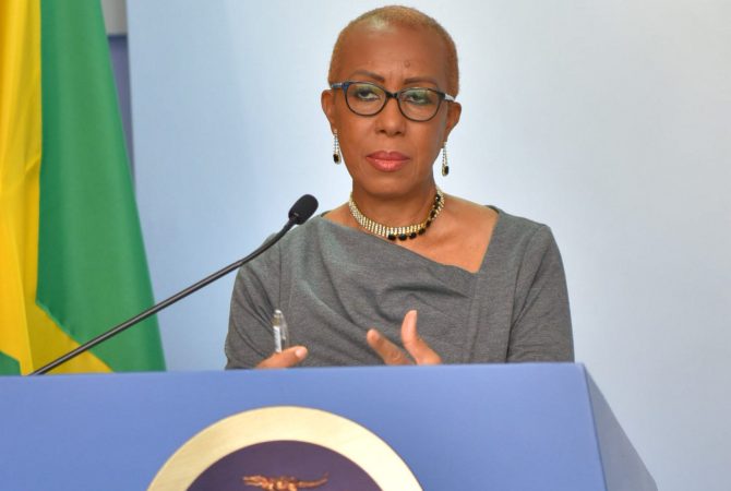 Minister of Education, Youth, and Information, Hon. Fayval Williams, speaking during last Wednesday’s (September 22) Post-Cabinet digital media briefing.

