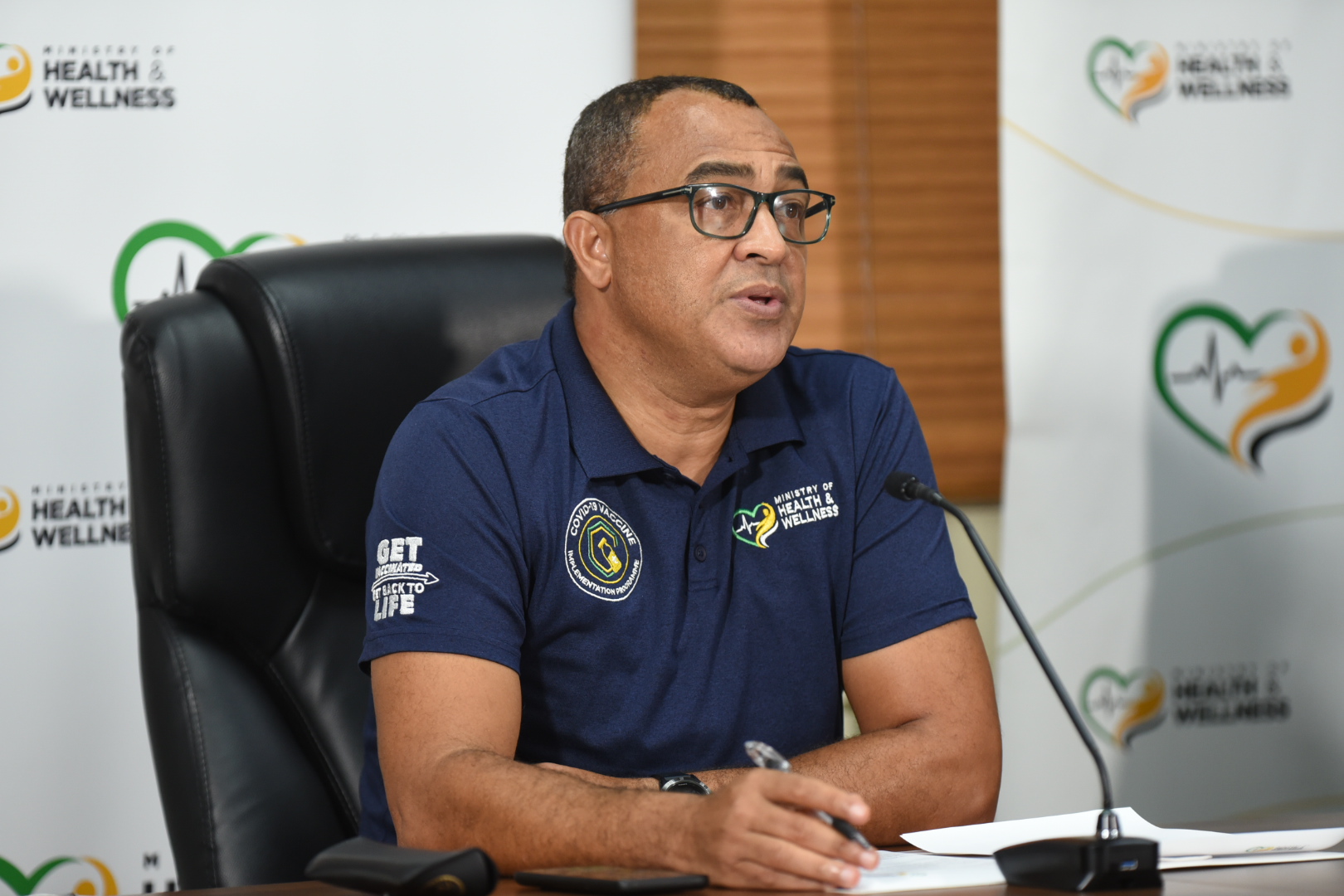 Minister of Health and Wellness, Dr. the Hon. Christopher Tufton, addressing Thursday’s (September 30) virtual Covid Conversations press briefing.

