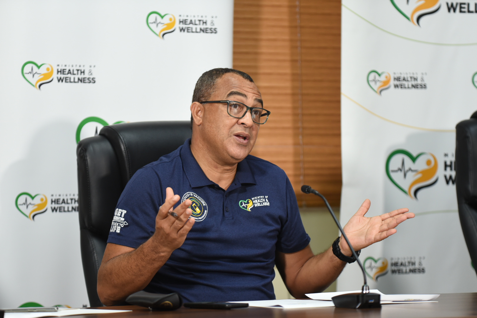 Minister of Health and Wellness, Dr. the Hon. Christopher Tufton, addresses members of the diaspora at a virtual town hall meeting dubbed, ‘Let’s Connect with Ambassador Marks’, on Thursday September 30.

