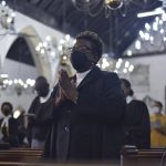 Director of Public Prosecutions, Paula Llewellyn, clasps her hands in prayer during the Annual Assize Church Service to mark the Opening Session of the Michaelmas Term of the Home Circuit Court, at the St. Andrew Parish Church on Sunday (October 24).