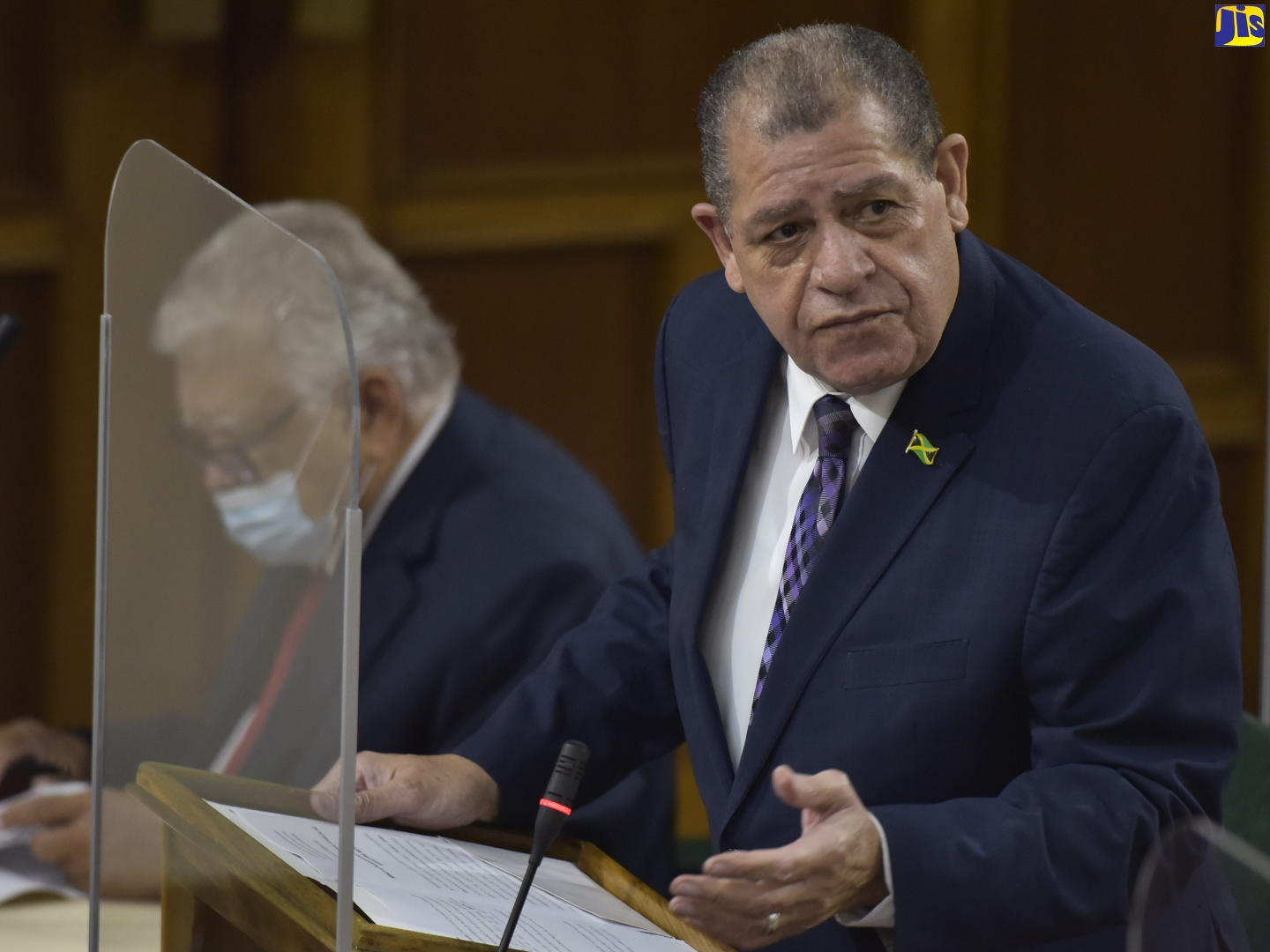 Minister of Industry, Investment and Commerce,  Hon. Audley Shaw, addressing a recent sitting of the House of Representatives.