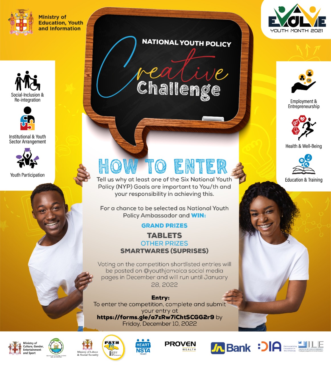 National Youth Policy Creative Competition Challenge Now Open