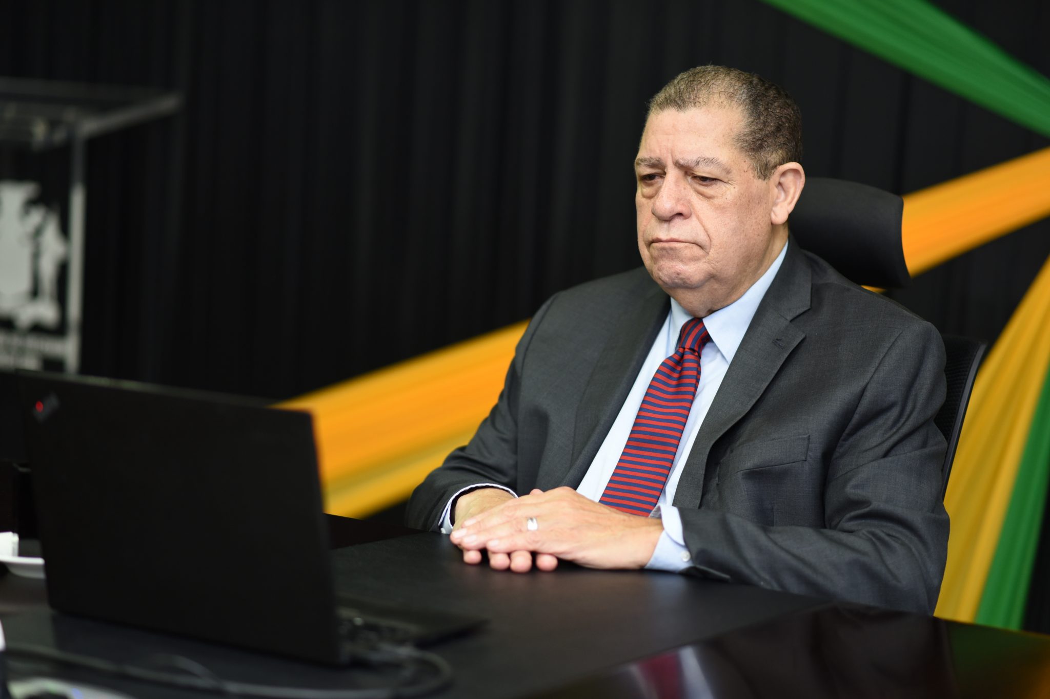Minister of Industry, Investment and Commerce, Hon. Audley Shaw, virtually participates in the opening ceremony for the Fourth  China International Import Expo (CIIE) and the Hongqiao International Economic Forum from his offices in St. Andrew on Thursday (November 3). The CIIE acts as a major platform for international procurement, investment promotion, cultural exchanges and open cooperation. It facilitates countries and regions all over the world to strengthen economic cooperation and trade, and to promote global trade and world economic growth in order to make the world economy more open.

