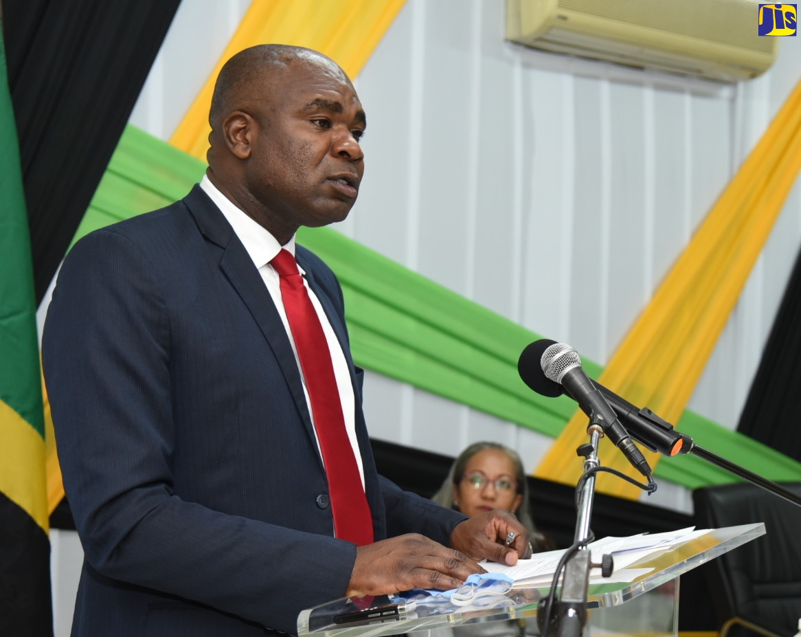Minister of State in the Ministry of Labour and Social Security, Hon. Zavia Mayne.
