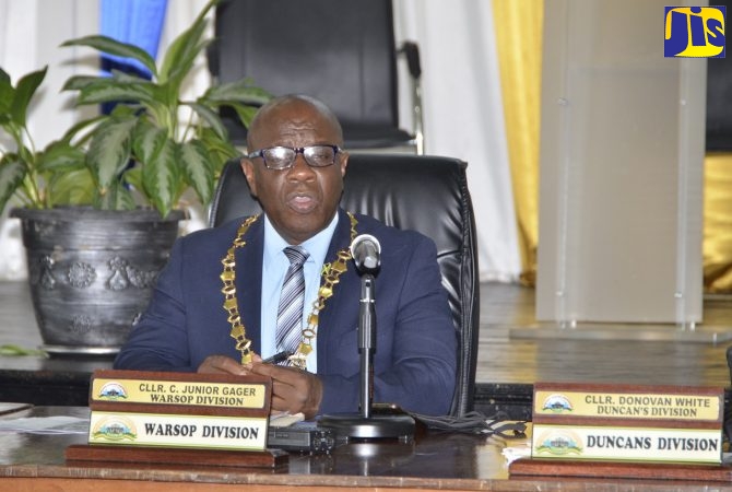 Chairman of the Trelawny Municipal Corporation and Mayor of Falmouth, Councillor Colin Gager.


