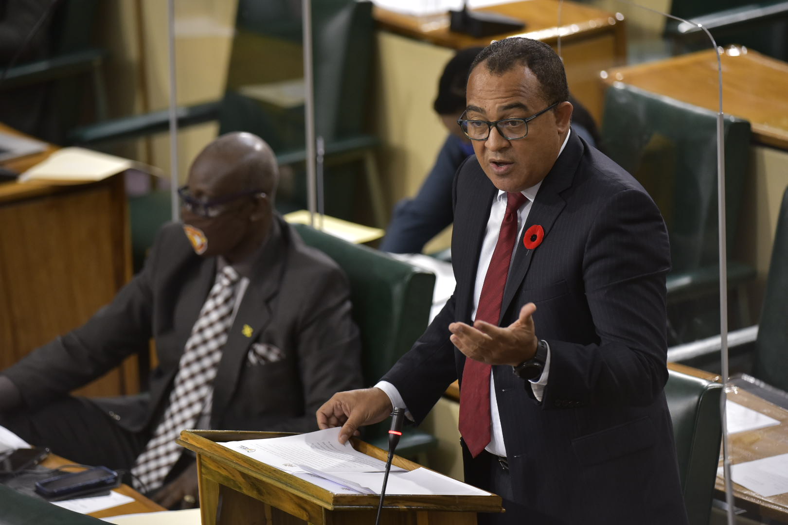 Minister of Health and Wellness, Dr. the Hon. Christopher Tufton, speaks in the House of Representatives on November 9.

