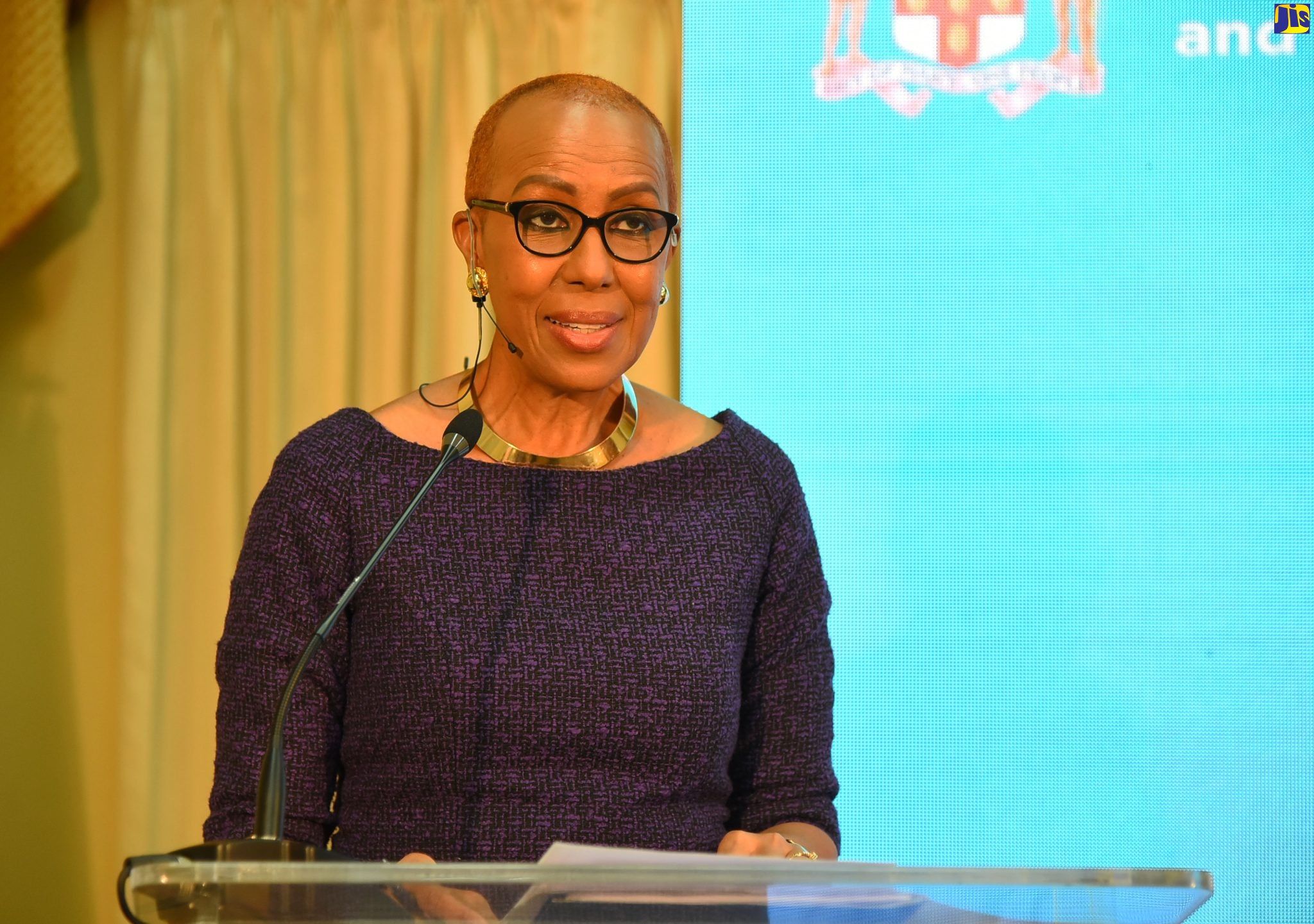 Minister of Education Youth and Information the Hon. Fayval Williams addressing stakeholders at the Sixth Form Pathway Programme virtual Town Hall meeting which was held on Thursday (November 4.)