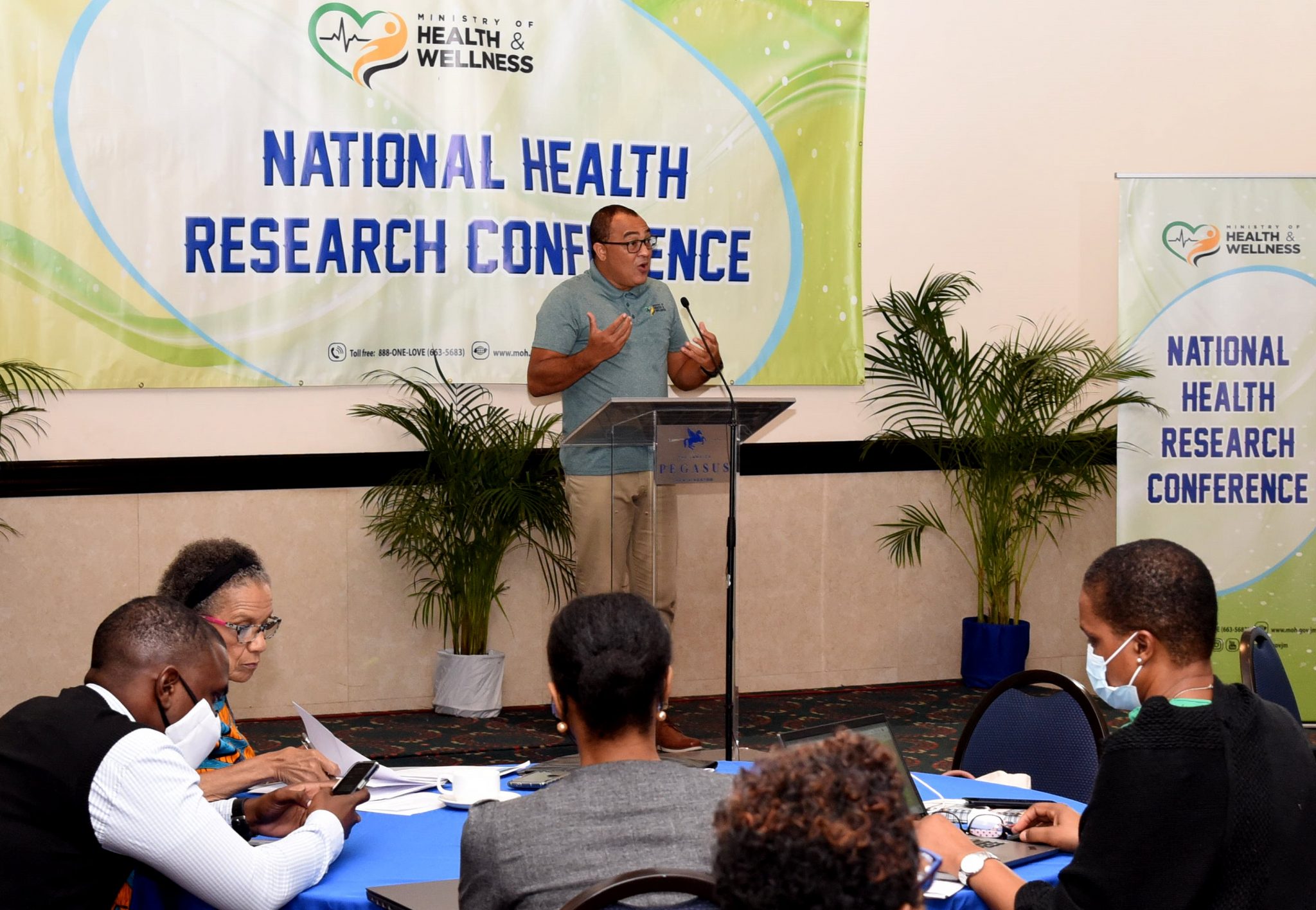 Minister of Health and Wellness, Dr. the Hon. Christopher Tufton, addresses attendees at the virtual opening of the 12th Annual National Health Research Conference on Wednesday (November 17).

