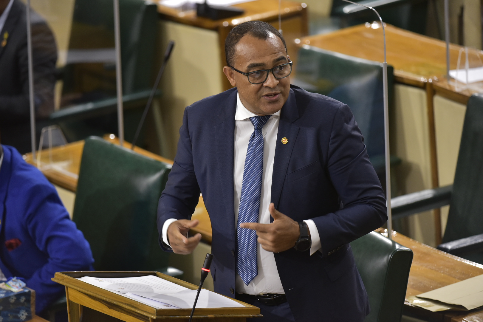 Minister of Health and Wellness, Dr. the Hon. Christopher Tufton, speaks in the House of Representatives, recently.