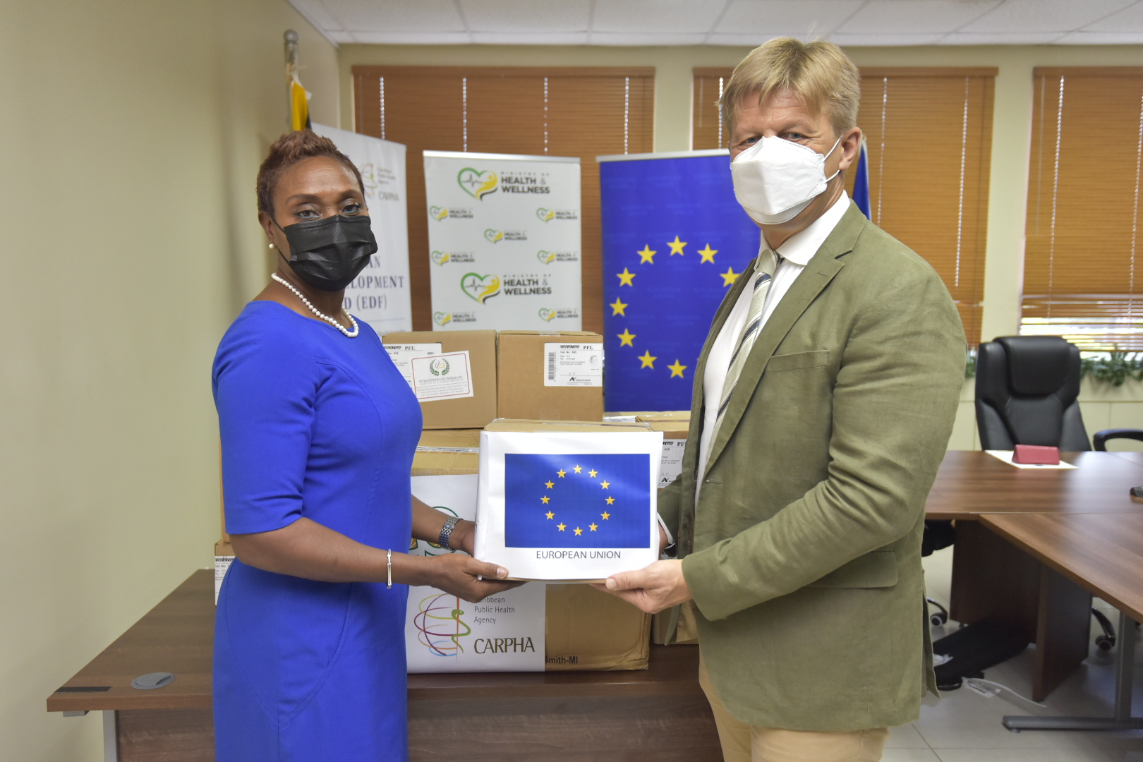 Jamaica Receives PPEs And Testing Kits From EU And CARPHA