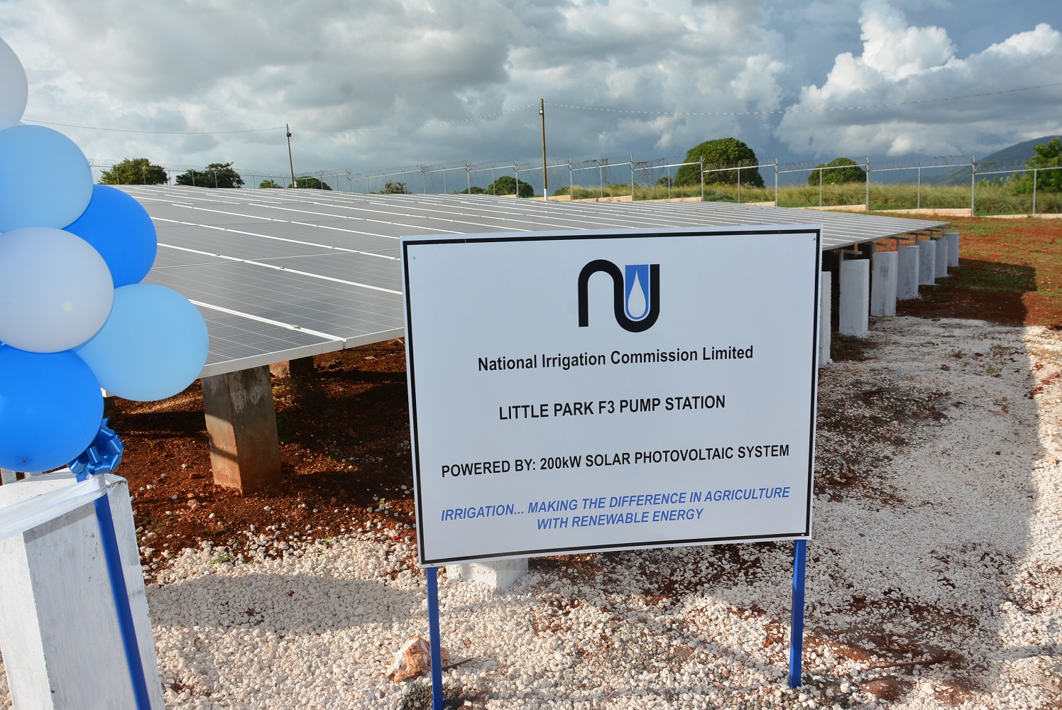 The new solar photovoltaic system at the Little Park F3 Pump Station in St. Elizabeth, which was installed by the National Irrigation Commission (NIC) Limited at a cost of $53.14 million.

