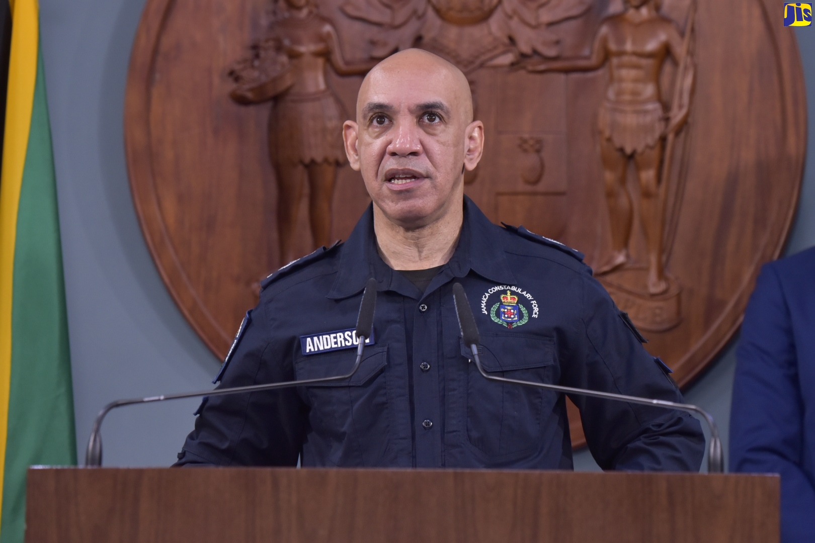 Commissioner of Police, Major General Antony Anderson, addresses virtual press conference on Sunday (January 16), where Prime Minister, the Most Hon. Andrew Holness, declared a Zone of Special Operations (ZOSO) for southern Savanna-la-Mar in Westmoreland.