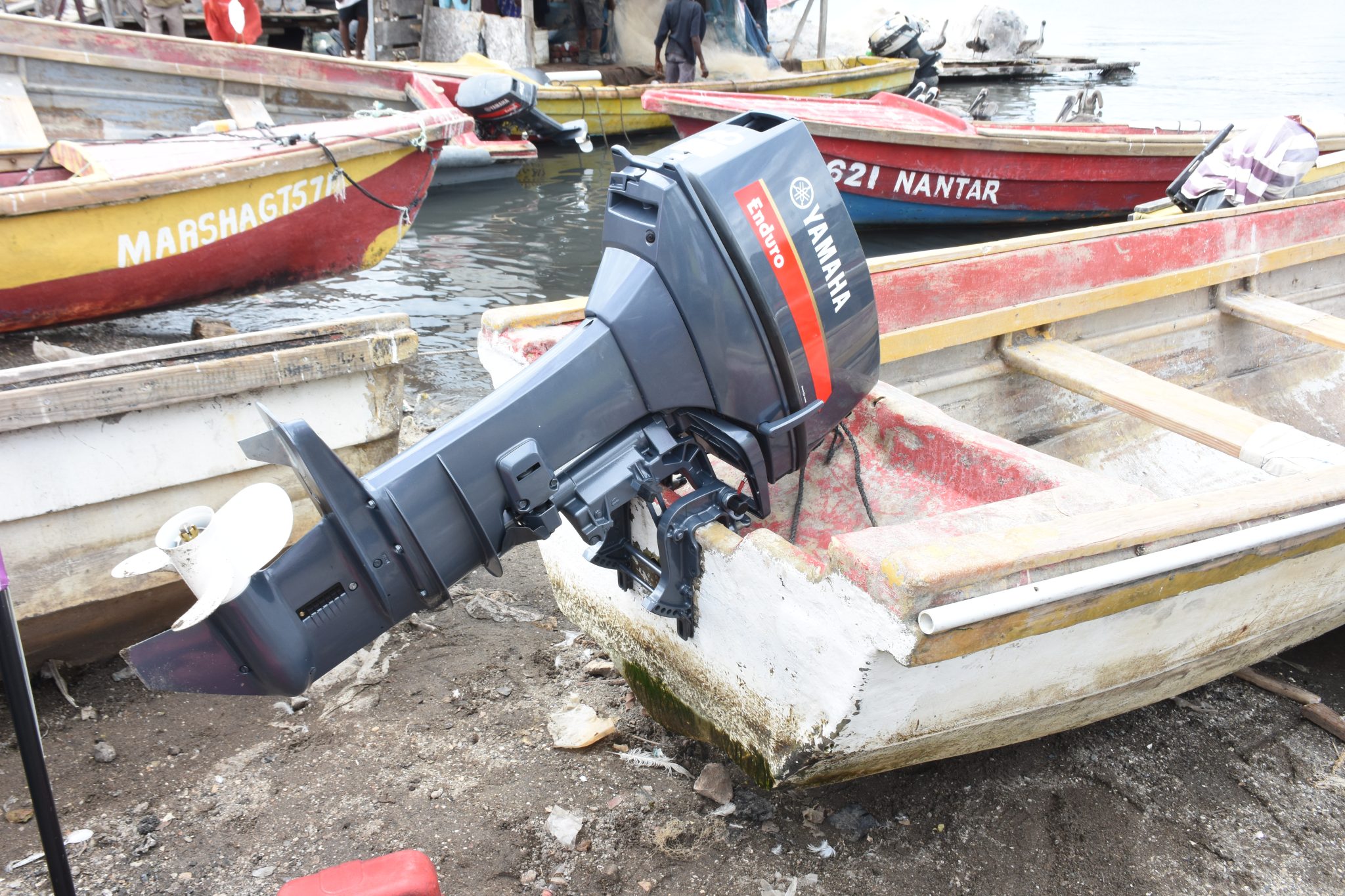 One of the boat engines provided to fishers in Greenwich Town under the Government of Jamaica’s Integrated Community Development Project II (ICDP II), which is being executed by the Jamaica Social Investment Fund (JSIF).