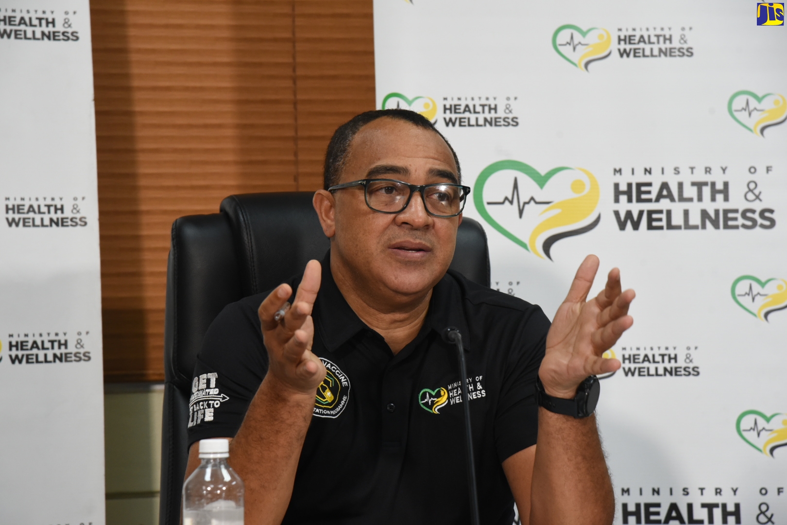 Minister of Health and Wellness, Dr. the Hon. Christopher Tufton, addressing the COVID Conversations digital press conference on January 20.