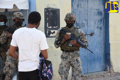 Members of the Jamaica Defence Force carrying out operations at a checkpoint in Parade Gardens in Kingston on January 23. A Zone of Special Operations (ZOSO) was declared in Parade Gardens by Prime Minister, the Most Hon. Andrew Holness, on January 9. The security measure will be in place for 60 days.