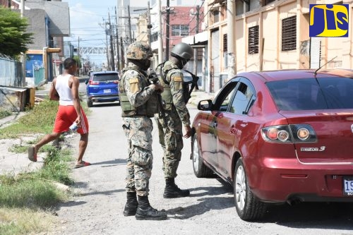 Members of the Jamaica Defence Force carrying out operations at a checkpoint in Parade Gardens in Kingston on January 23. A Zone of Special Operations (ZOSO) was declared in Parade Gardens by Prime Minister the Most Hon. Andrew Holness, on January 9. The security measure will be in place for 60 days.