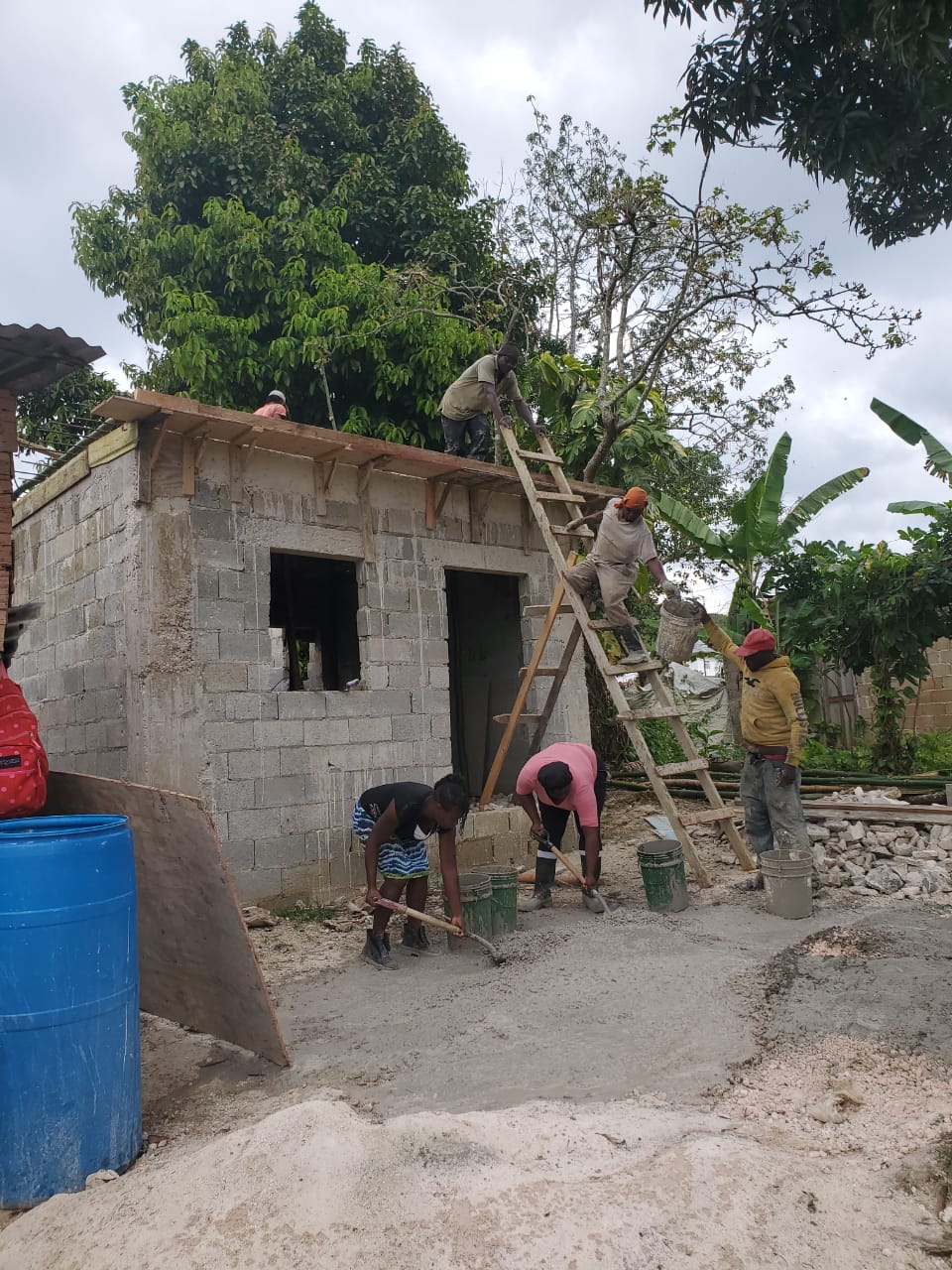 Residents of Warsop in Trelawny join hands to construct a house for an elderly indigent woman in the community. The project is being spearheaded by the Warsop Community Development Committee (CDC) in collaboration with the Social Development Commission (SDC).