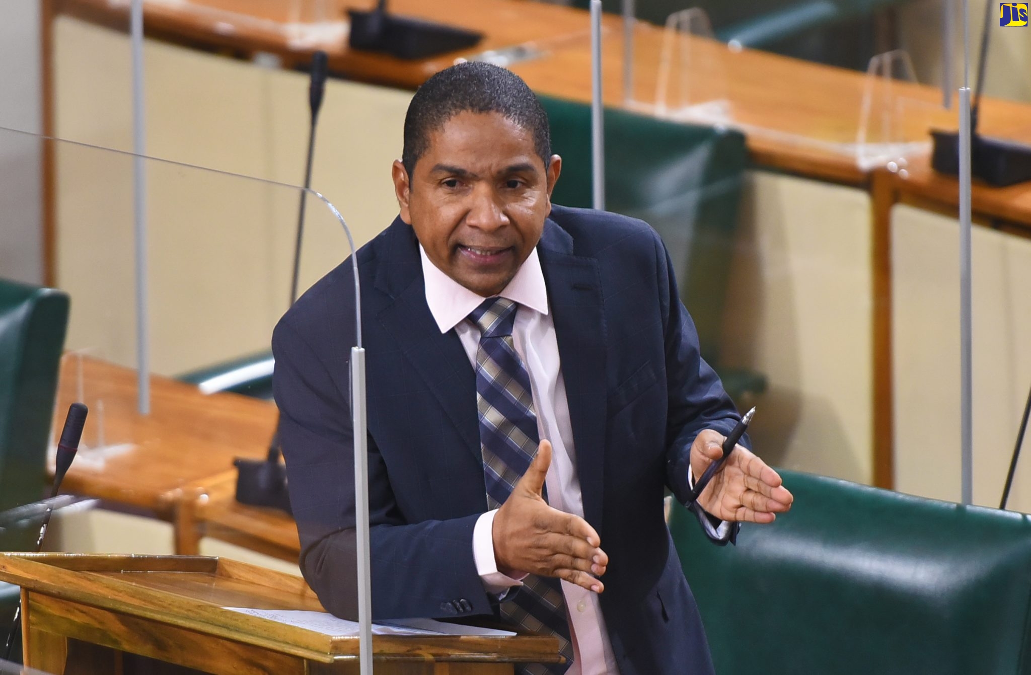 Mayor of Kingston, Senator Councillor Delroy Williams, making his contribution to the State of the Nation Debate in the Senate on Friday (January 14).