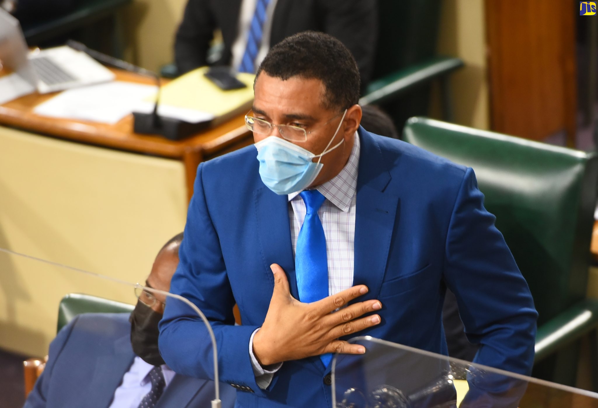 Prime Minister, the Most Hon. Andrew Holness, speaks in the House of Representatives on January 25.