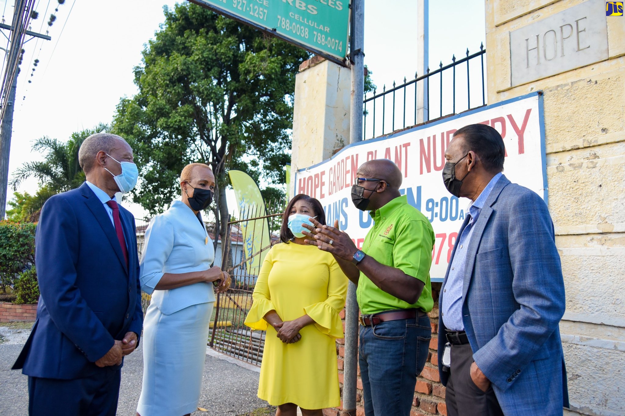 Chief Executive Officer of the CHASE Fund, William “Billy” Heaven, speaking at a ground-breaking ceremony held on Wednesday (February 2) for construction of the newly designed eastern entrance to the Hope Royal Botanical Gardens.