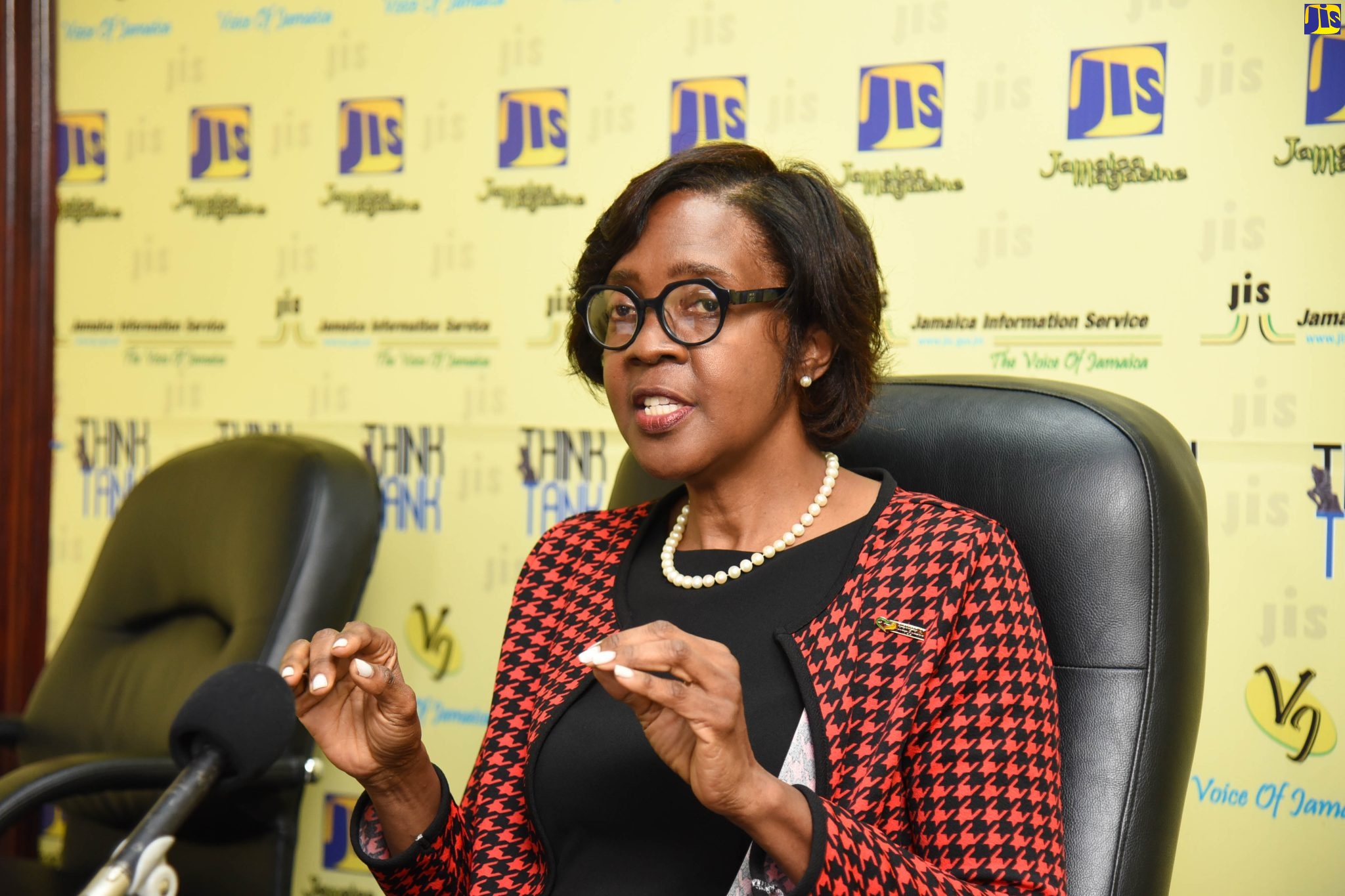 Director of Health Services Planning and Integration in the Ministry of Health and Wellness, Dr. Naydene Williams, addresses a JIS ‘Think Tank’ on the initiatives undertaken by the Ministry towards a heart-healthy Jamaica.