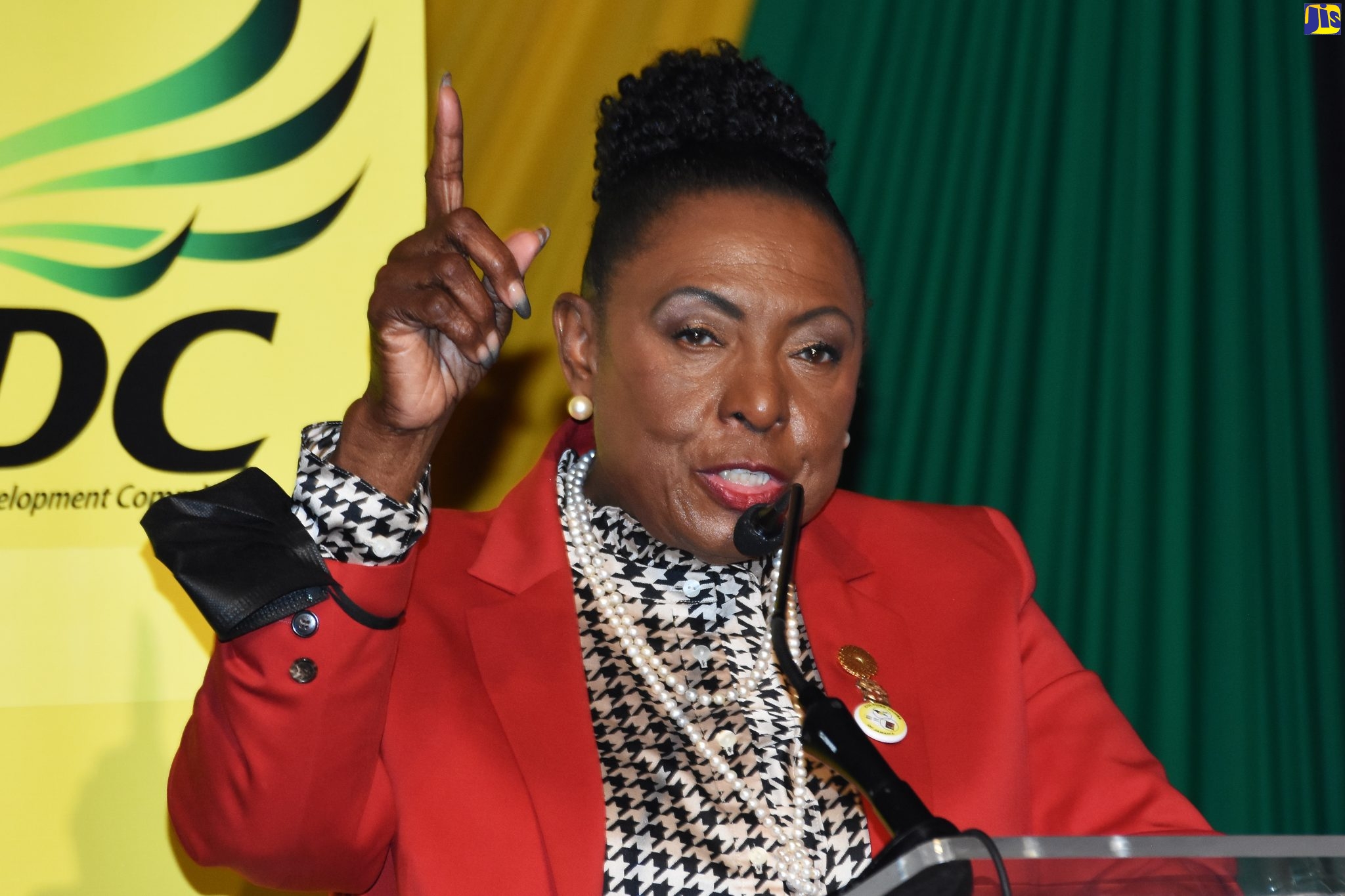Minister of Culture, Gender, Entertainment and Sport, Hon. Olivia Grange, delivers the keynote address at the Jamaica Cultural Development Commission (JCDC)  National Culture Clubs Virtual Conference 2021, held on Tuesday (February 22) under the theme: “60 and beyond…Re-igniting the Cultural Spirt.”