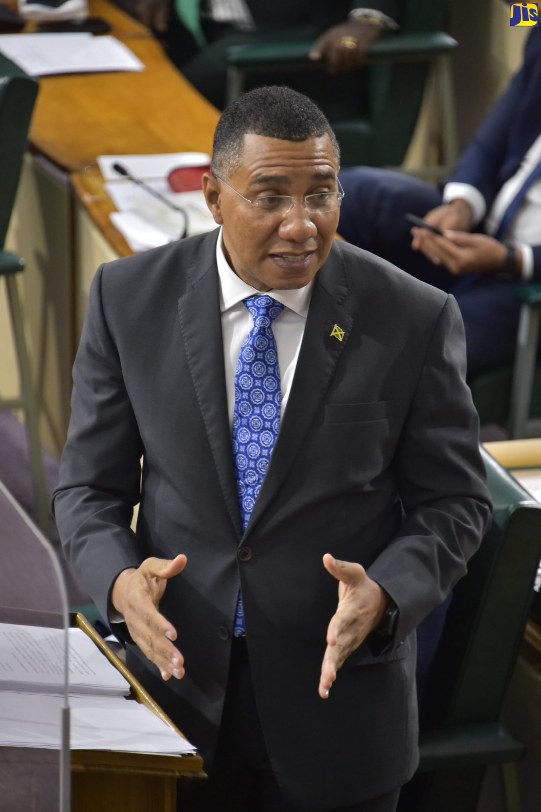 Prime Minister, the Most Hon. Andrew Holness, making his contribution to the 2022/23 Budget Debate in the House of Representatives Thursday (March 17).