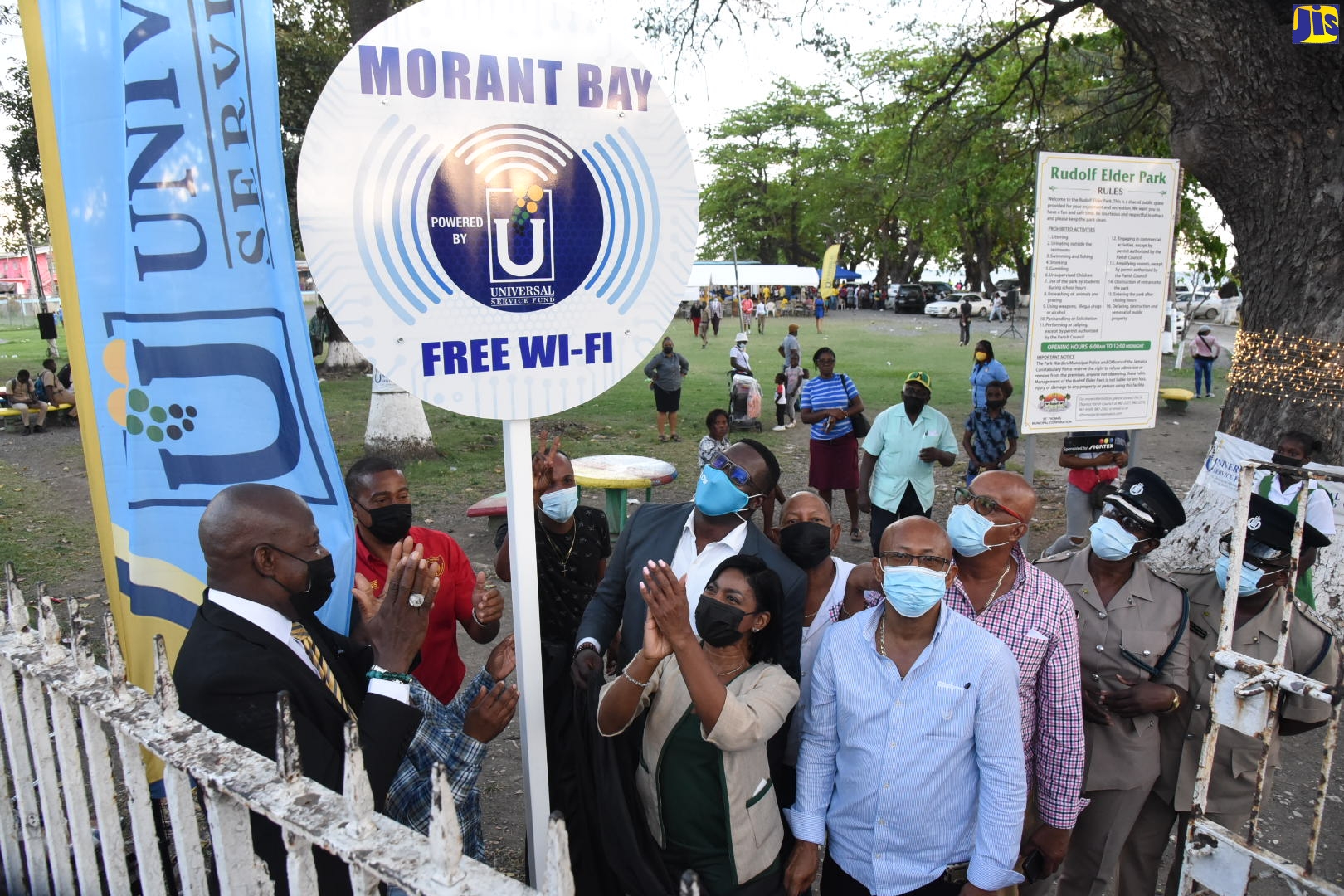 PHOTOS: USF Commissions Free Wi-Fi At Rudolph Elder Park, Morant Bay