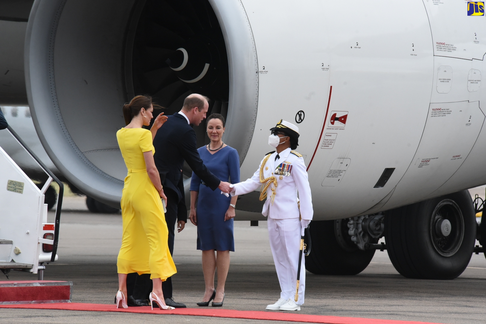 Duke And Duchess Of Cambridge Arrive For Three-Day Visit