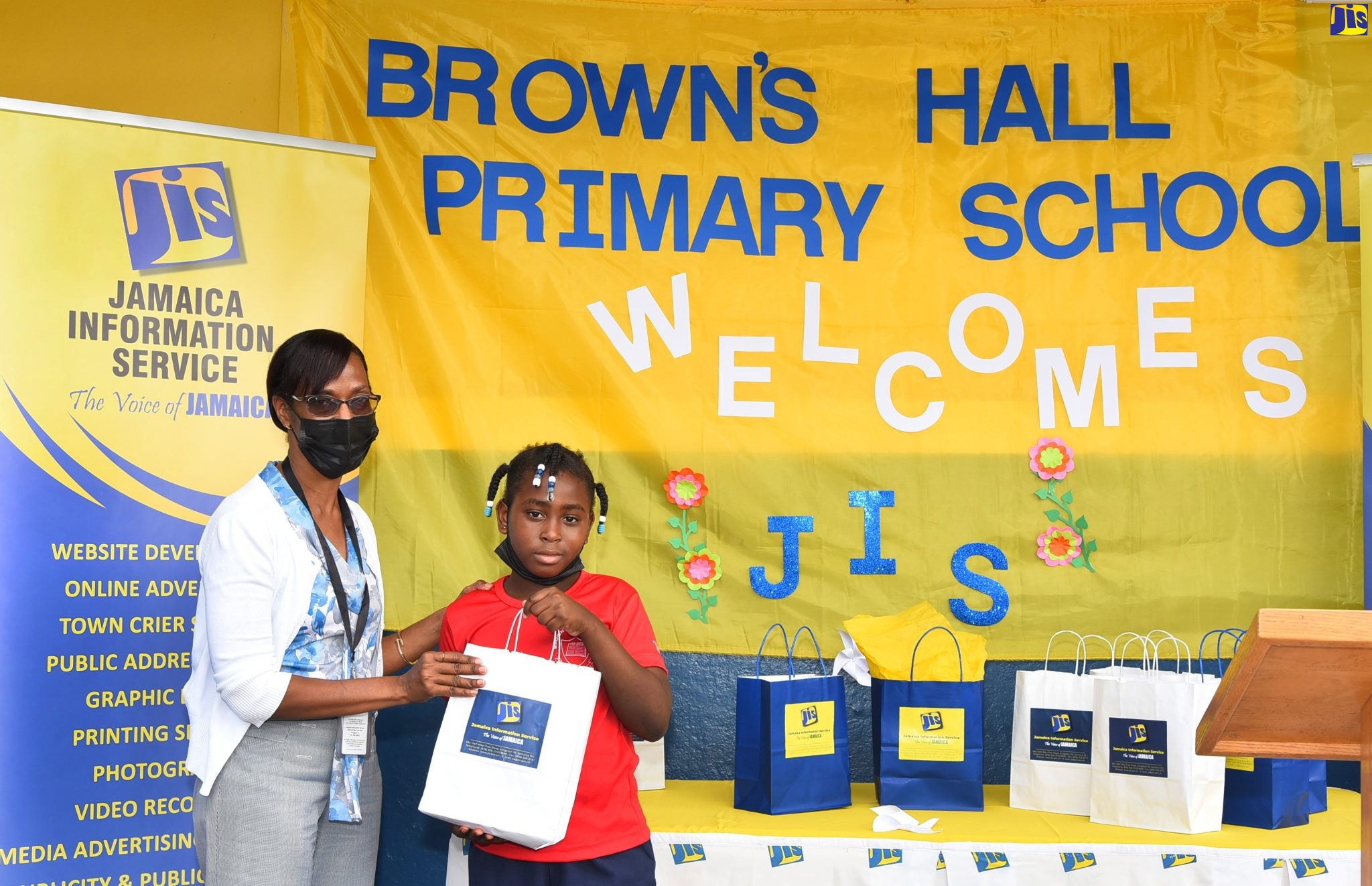 JIS Donates 10 Tablets To Brown’s Hall Primary School