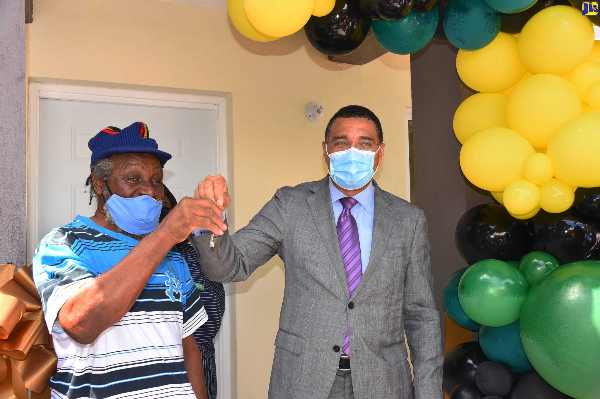 Father and Son Happy for New Home