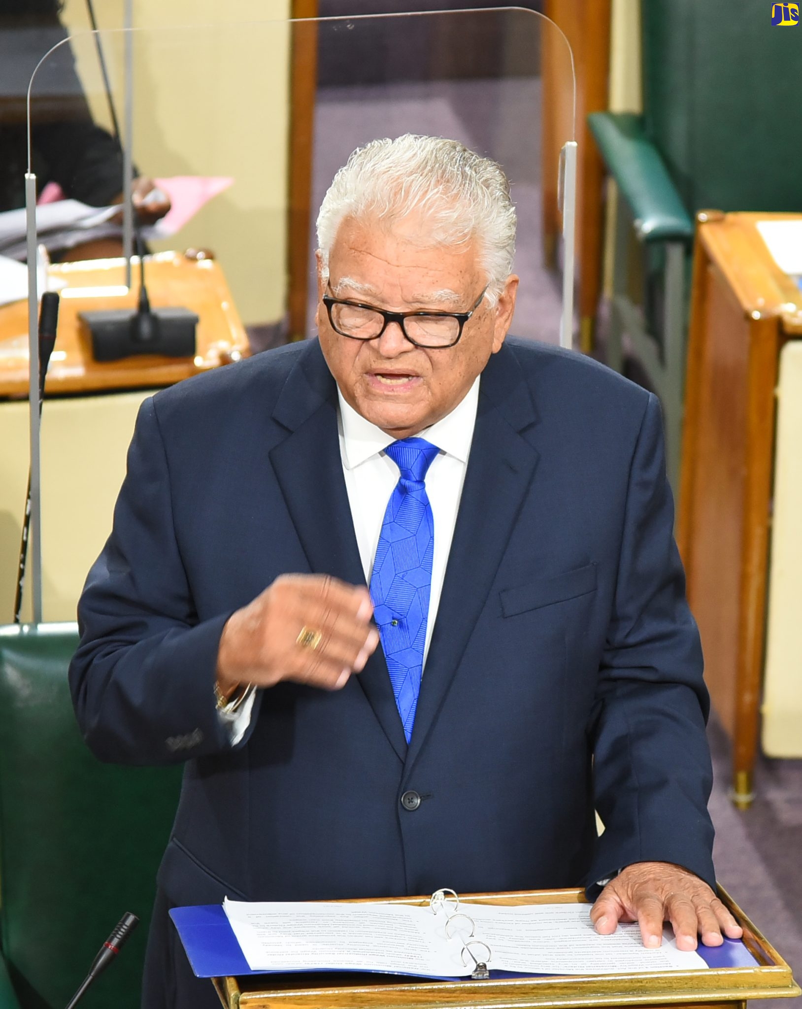 Labour and Social Security Minister, Hon. Karl Samuda, speaks in the House of Representatives on March 22.