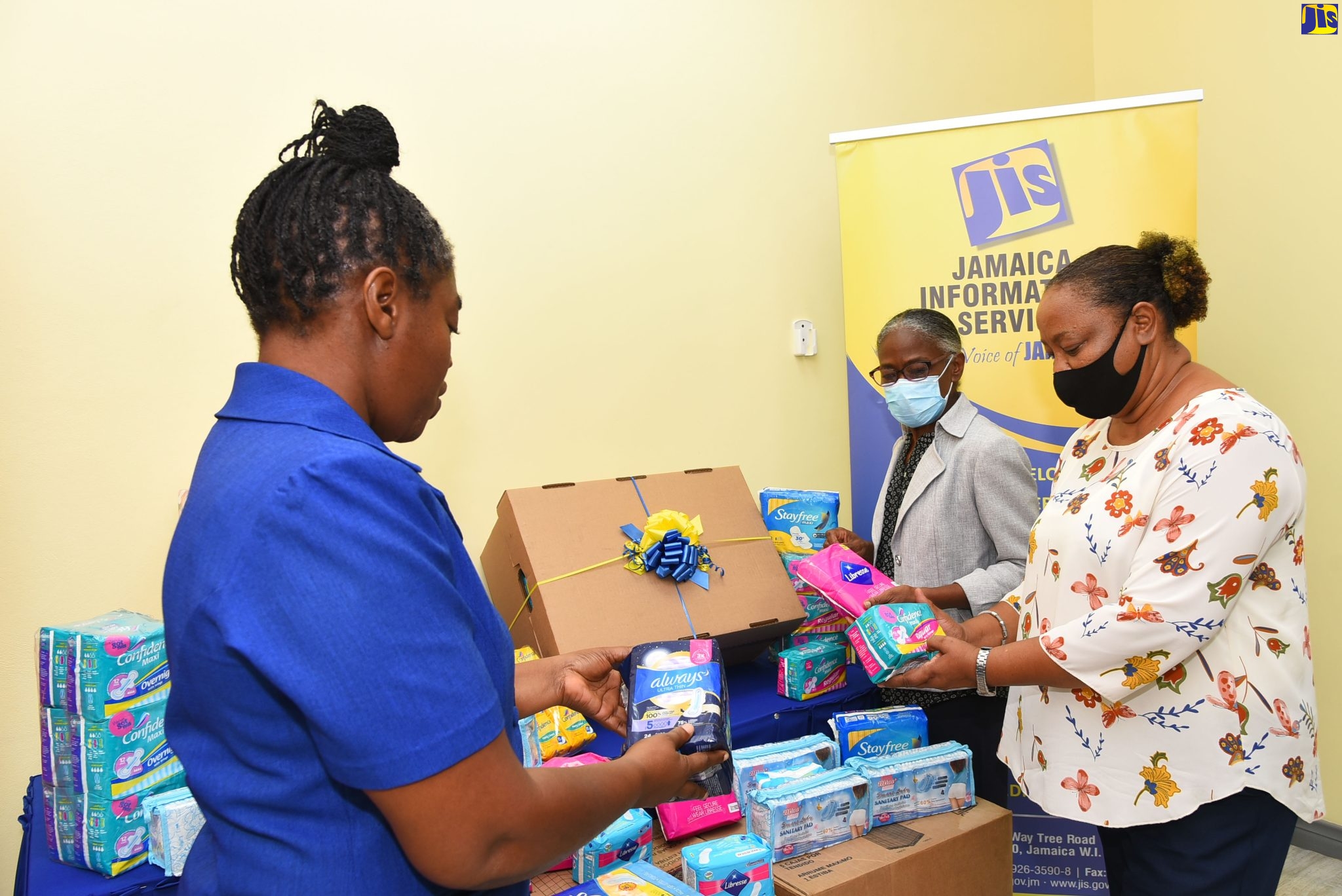 JIS Donates Sanitary Products To Women’s Centre Of Jamaica Foundation