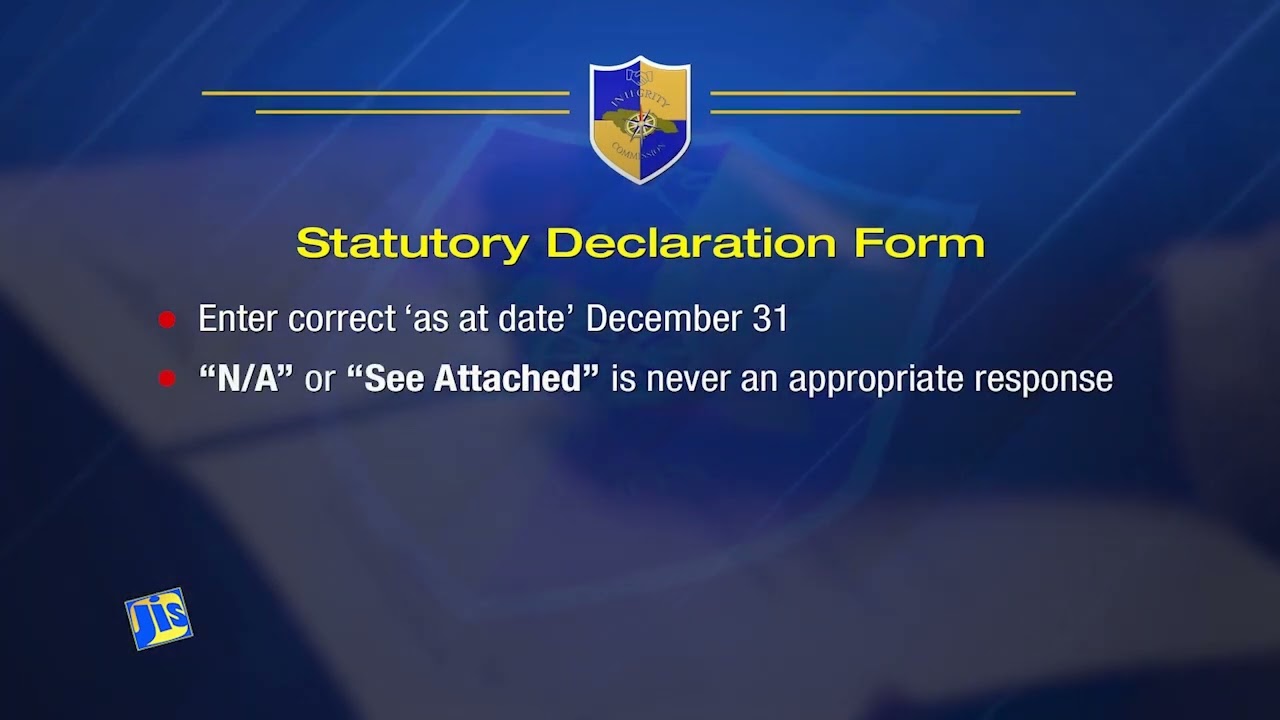 Integrity Commission Statutory Declarations