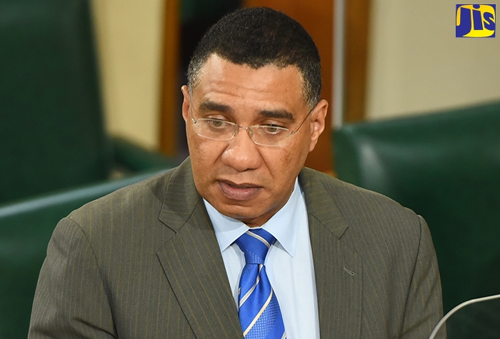 Prime Minister, the Most Hon. Andrew Holness, speaking in the House of Representatives on Tuesday (April 5).