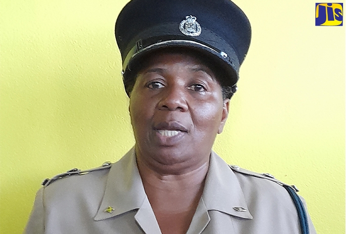 Head of the St. Mary Police Division, Superintendent Bobette Morgan-Simpson, speaks with JIS News at the recently held St. Mary Agricultural Show, at the Gray’s Inn Sports Complex, in Annotto Bay.